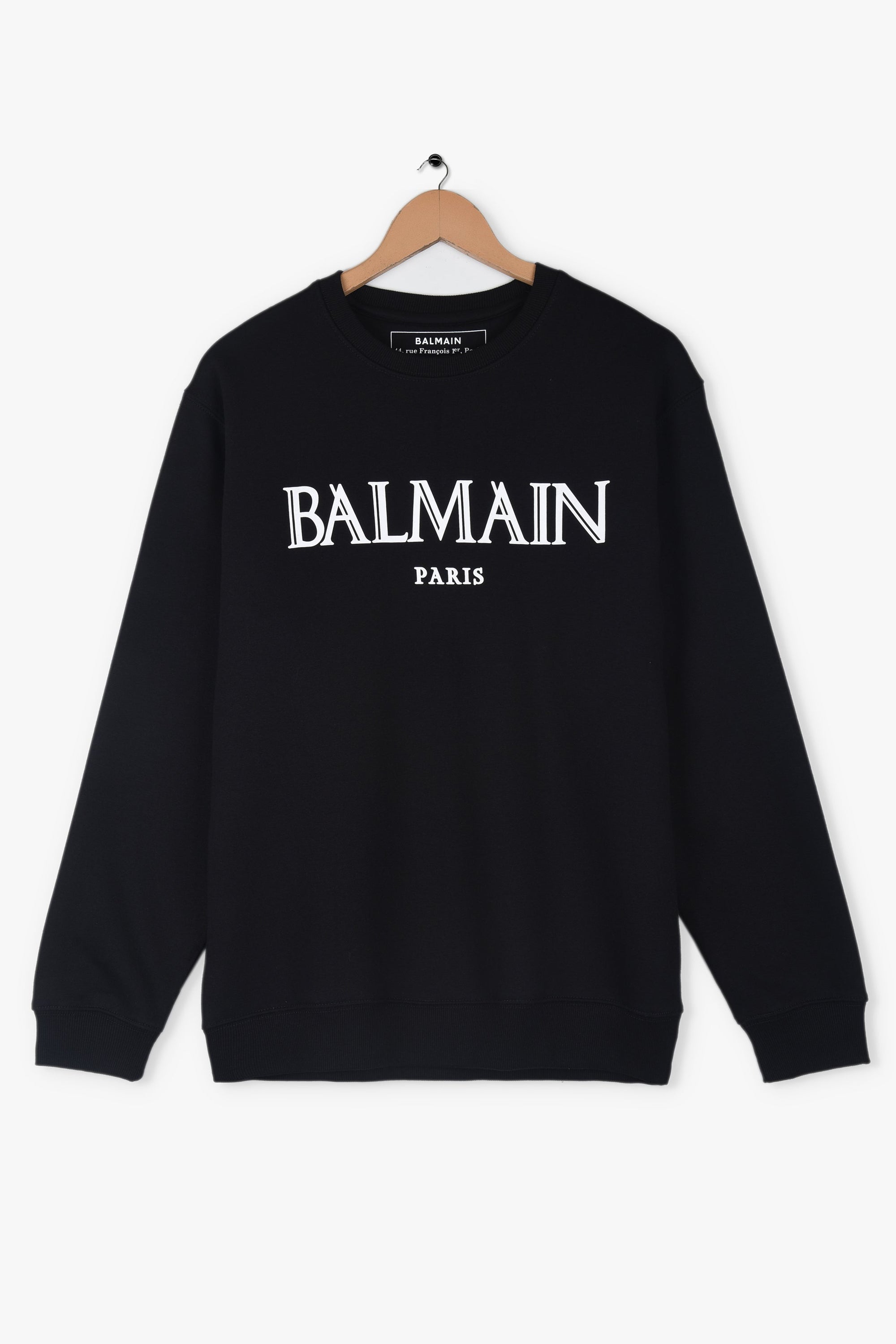 Sweatshirt With Rubber Roman Balmain Logo