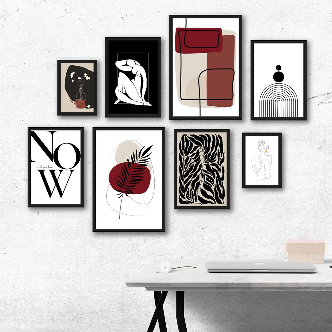 Abstract Ethereal Framed Wall Gallery Set