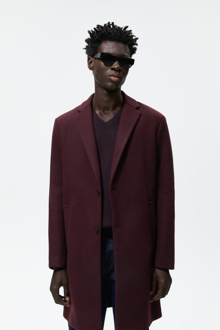 ZARA STRETCH LONG COAT - orangejeansco
