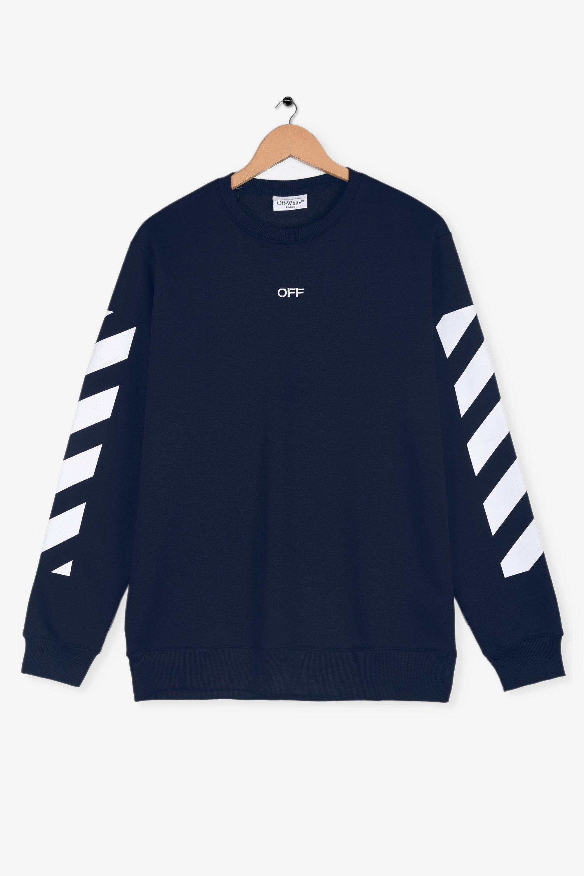 OFFWHITE DIAGONAL STRIPES FLEECE Sweatshirt