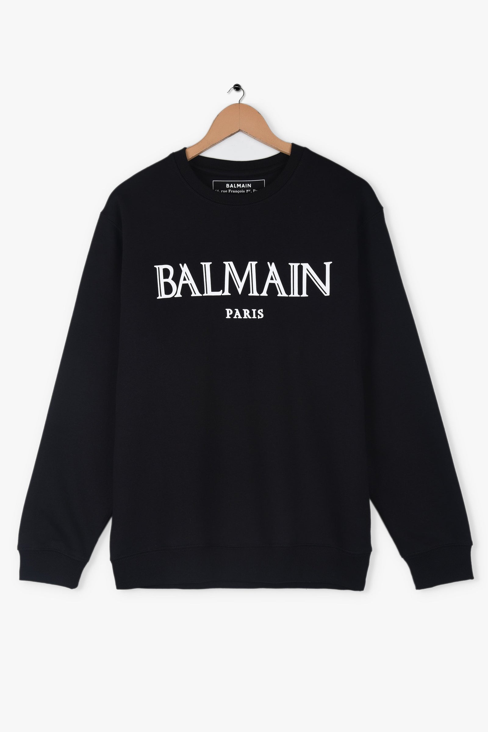 Sweatshirt With Rubber Roman Balmain Logo