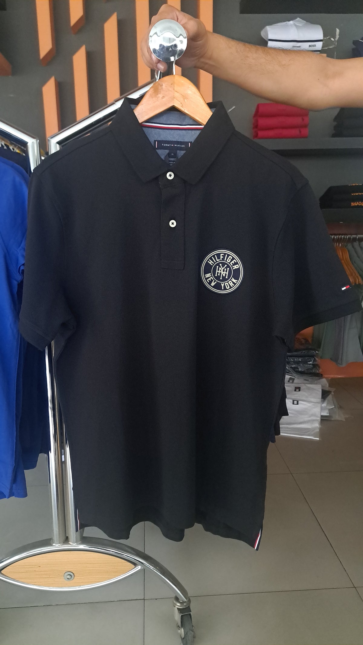 NY Badge Polo Shirt (BLACK)