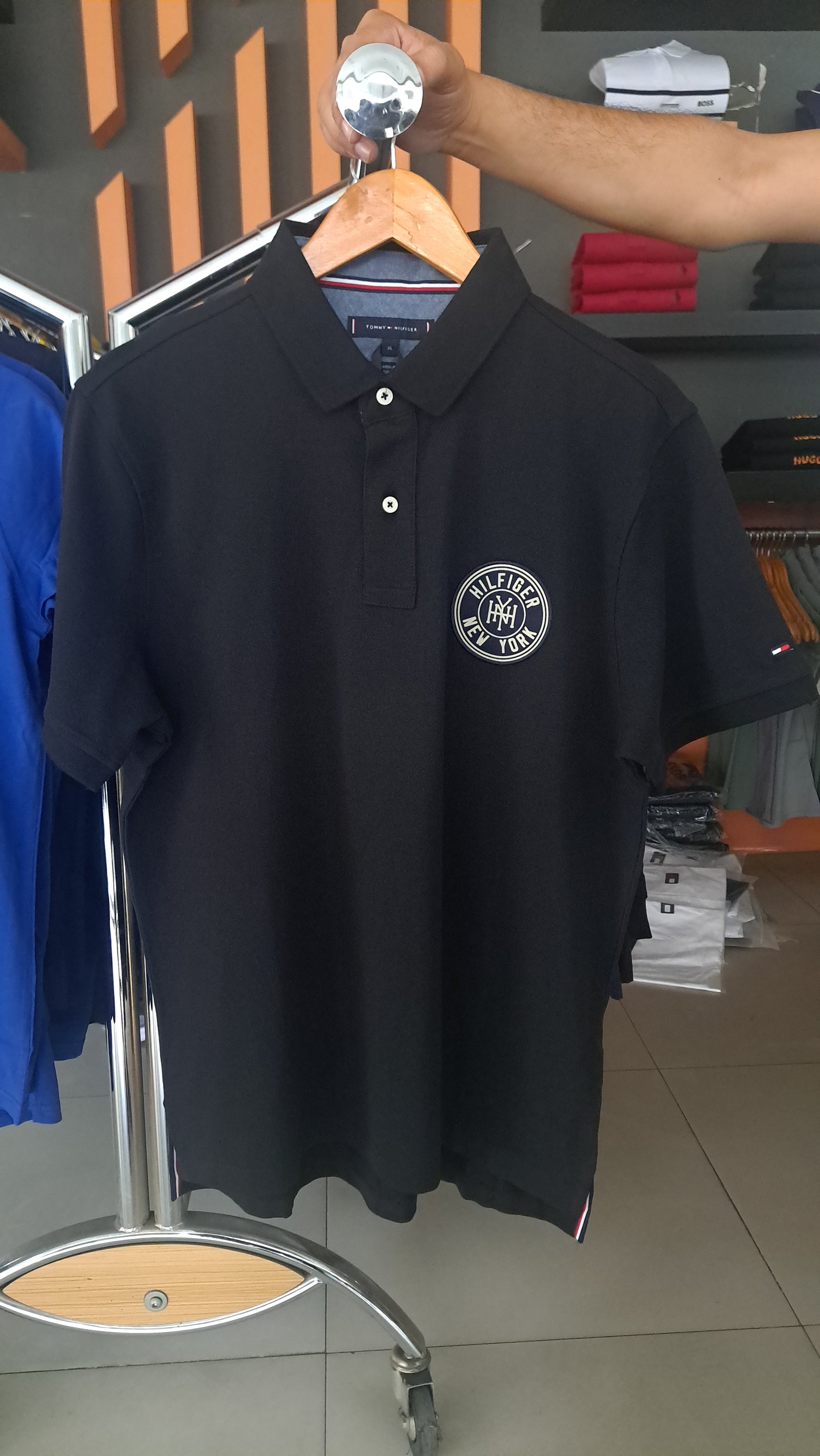NY Badge Polo Shirt (BLACK)