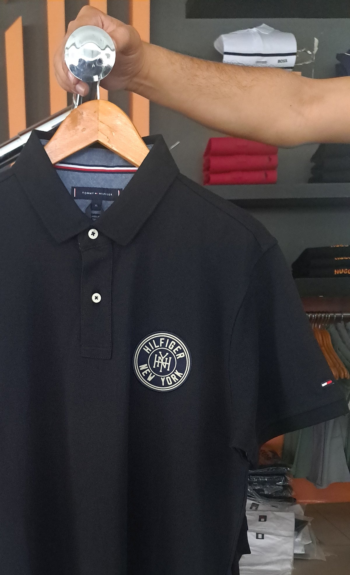 NY Badge Polo Shirt (BLACK)