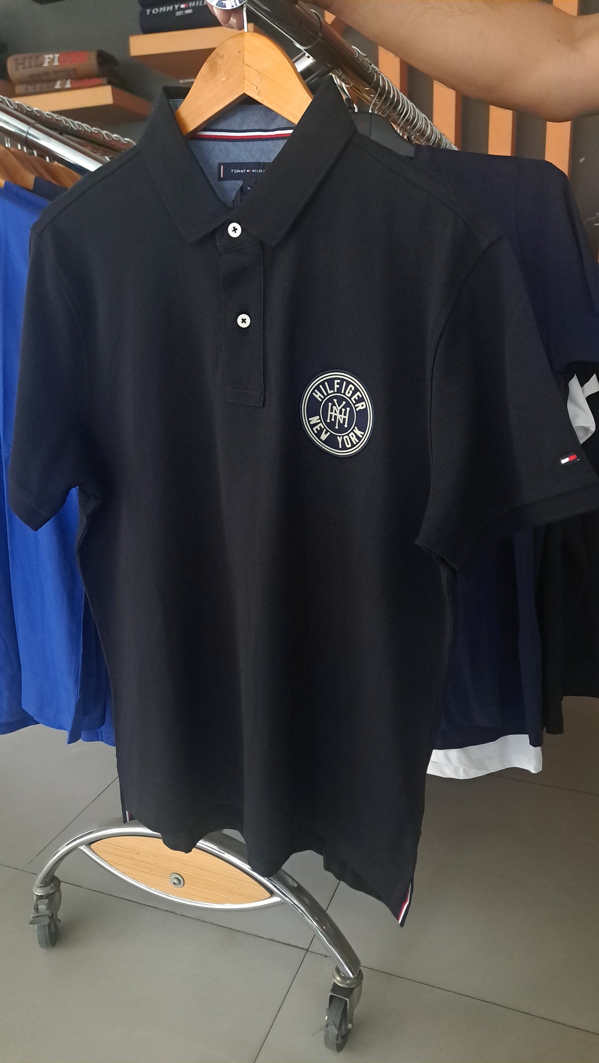 NY Badge Polo Shirt (BLACK)