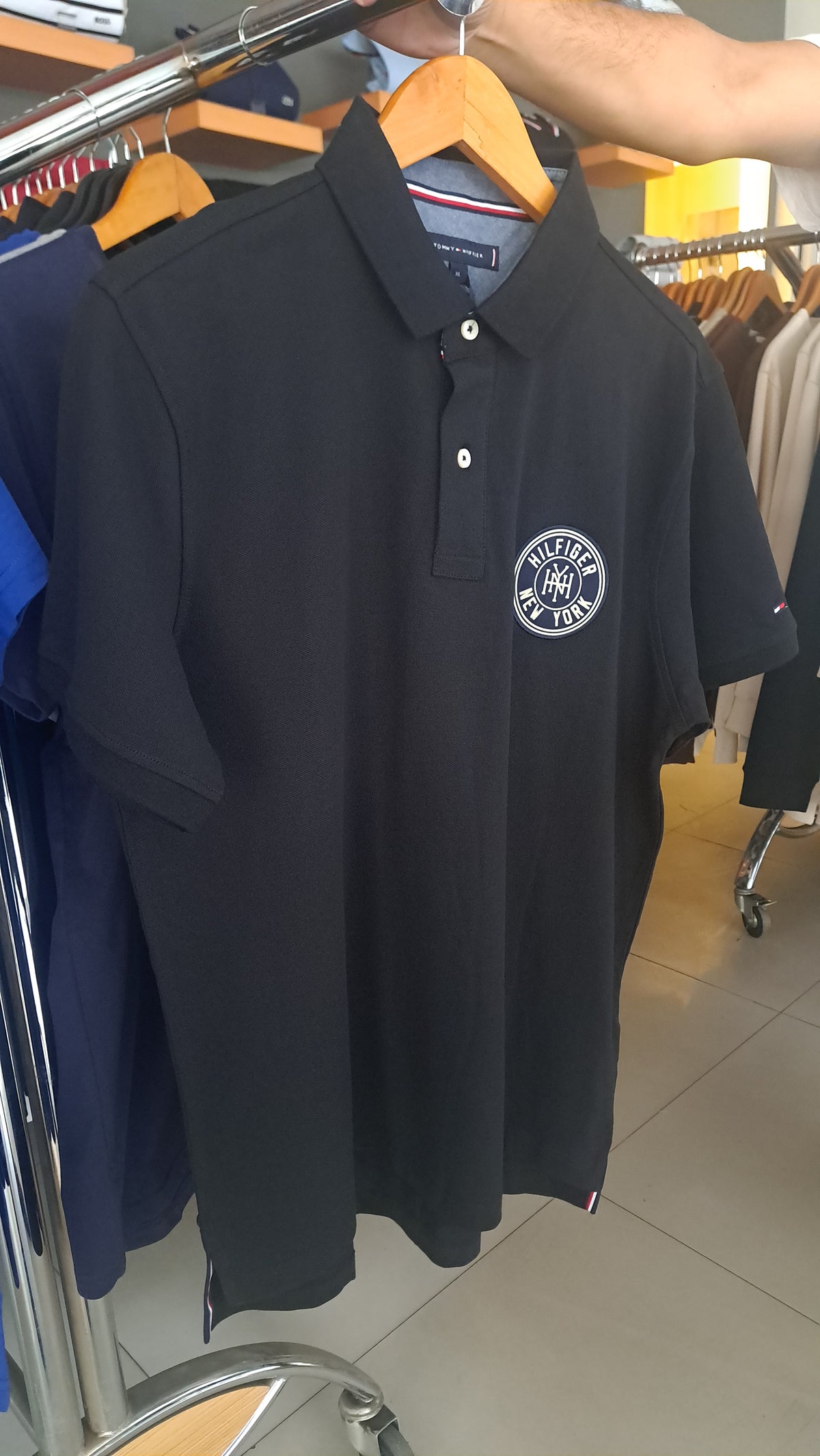 NY Badge Polo Shirt (BLACK)