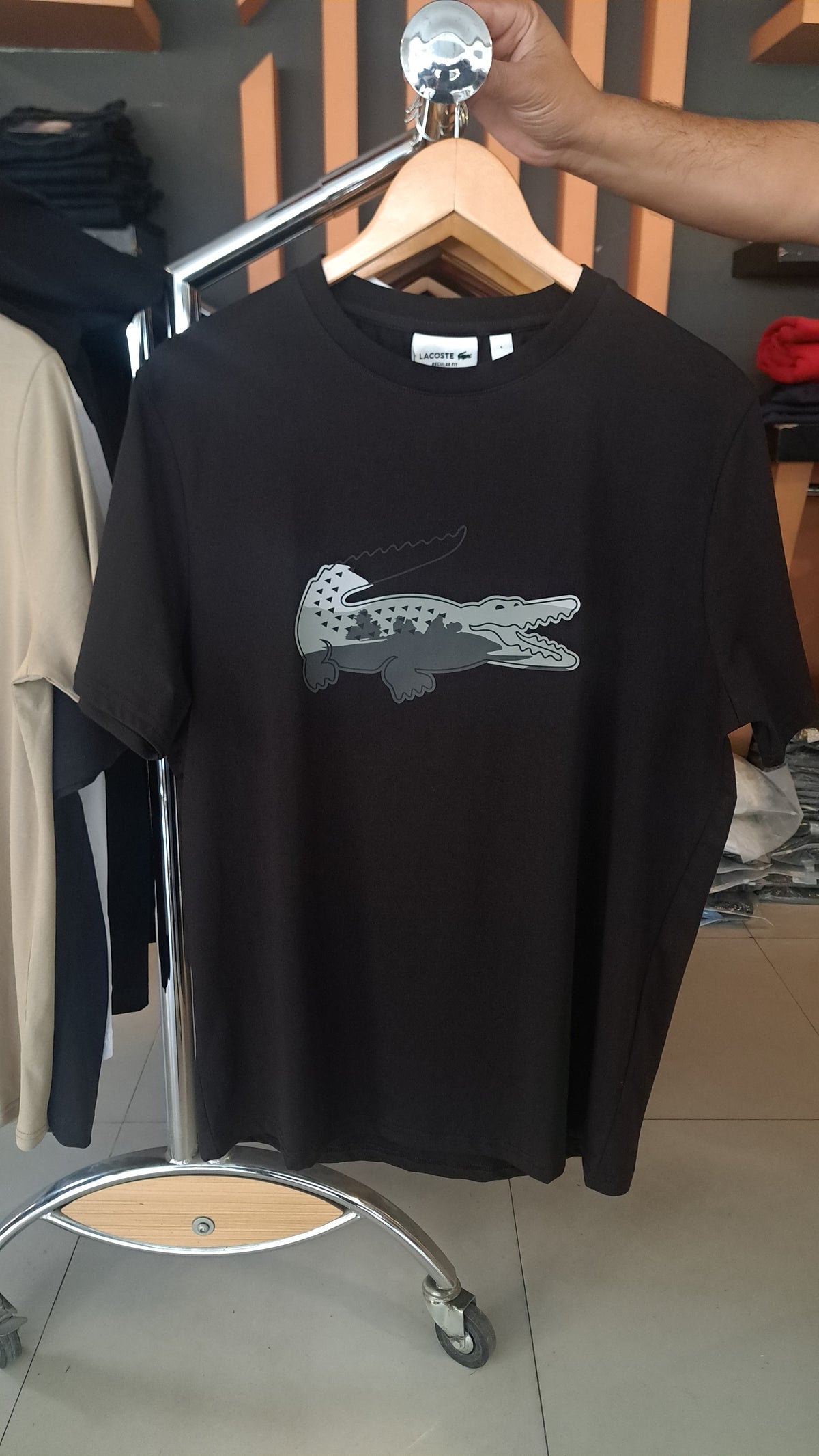 Crocodile Print Tee (Black)