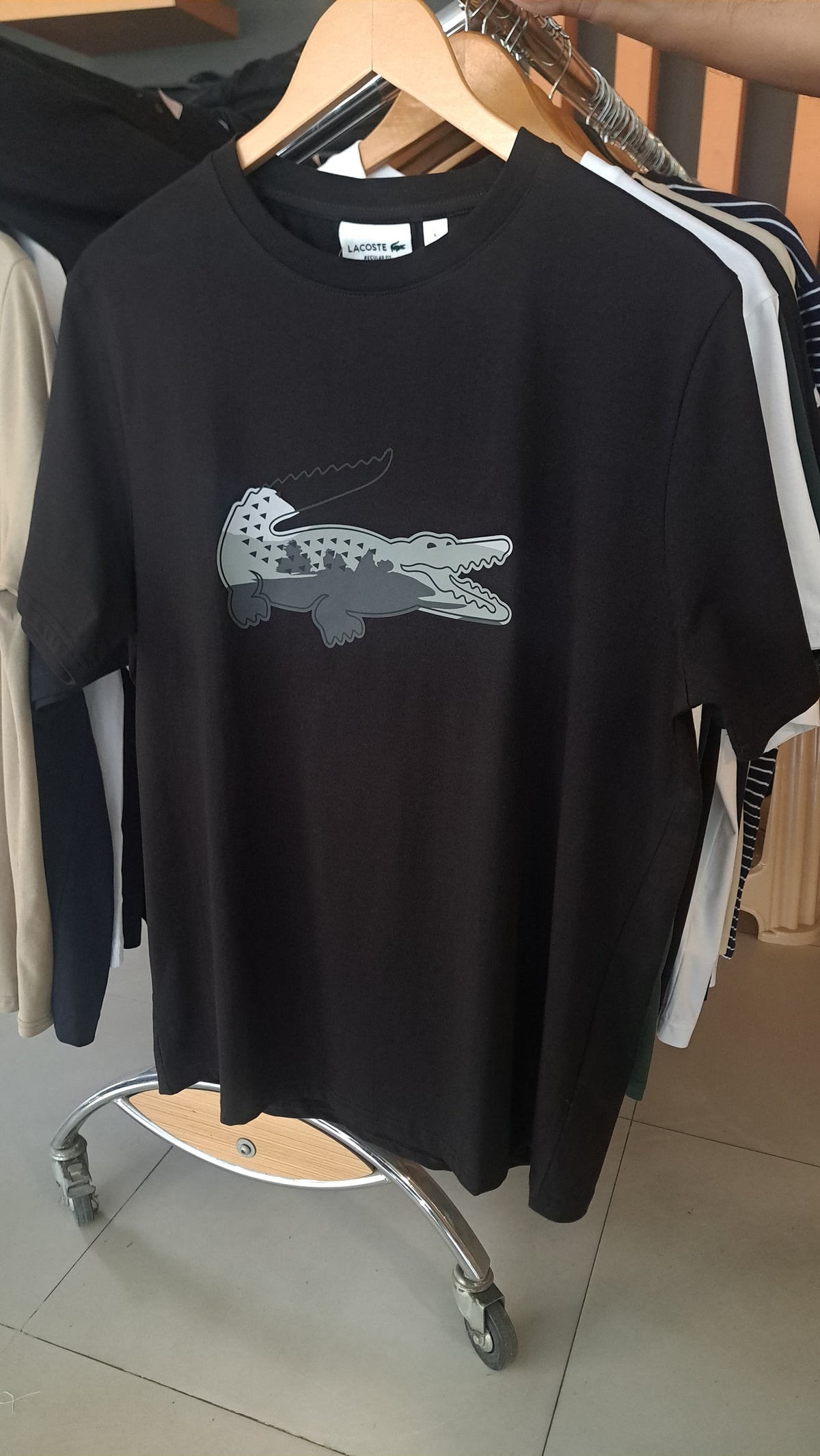 Crocodile Print Tee (Black)