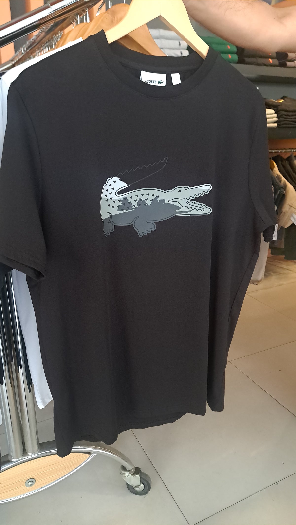 Crocodile Print Tee (Black)