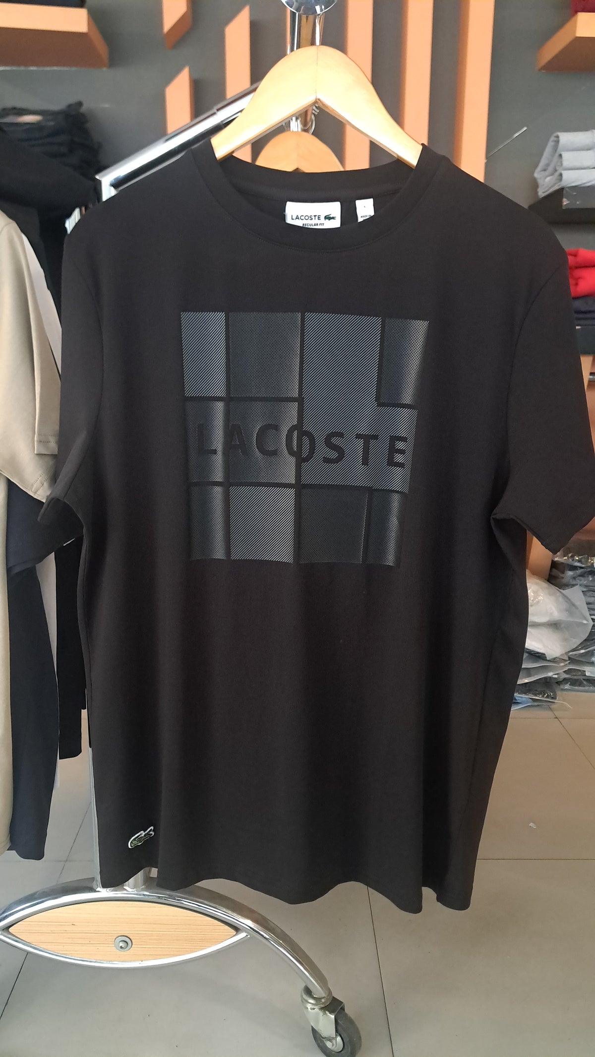 Contrast Print T-Shirt (Black)