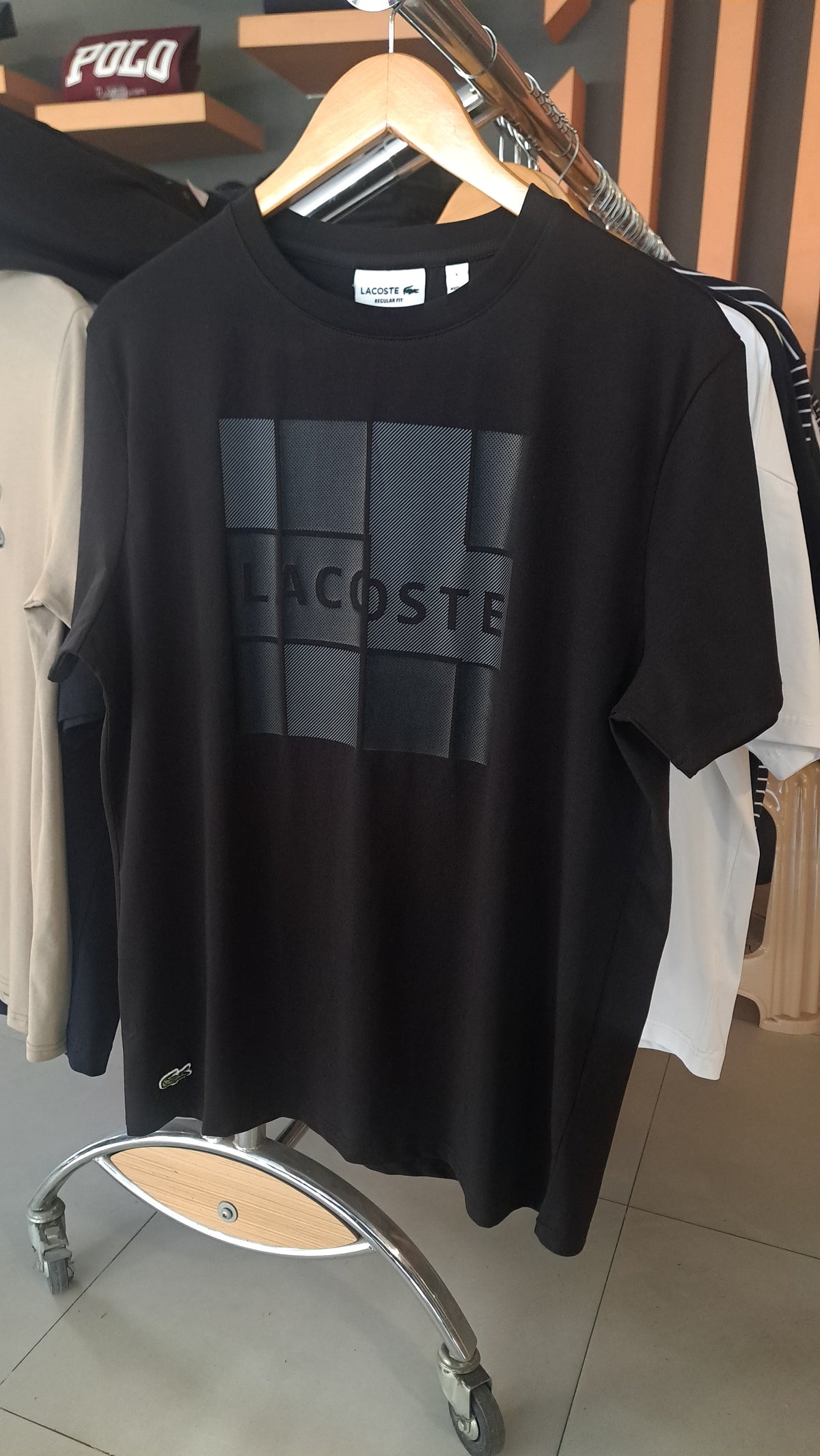Contrast Print T-Shirt (Black)