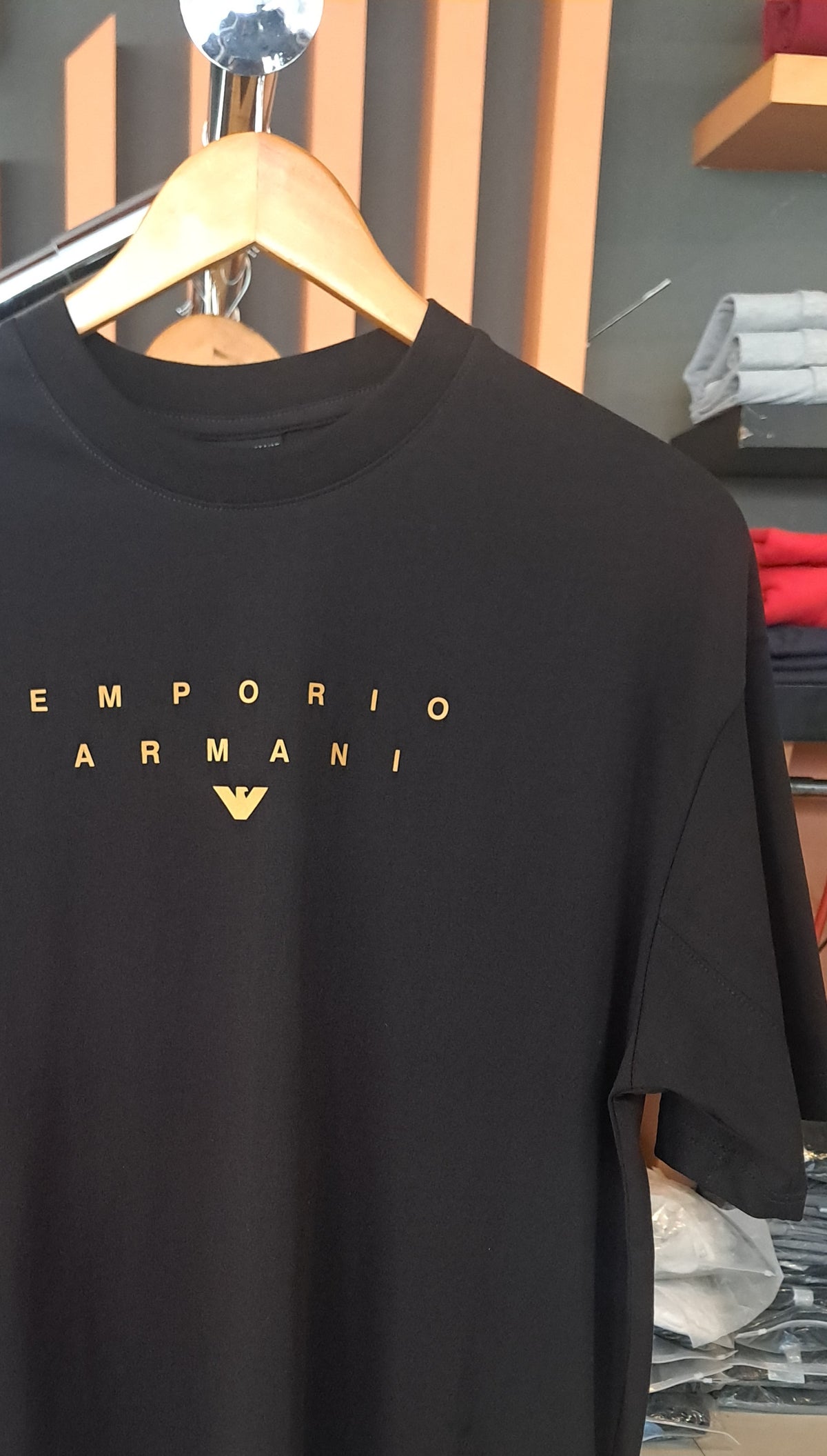 OverSized T-Shirt with Logo Print (Black)