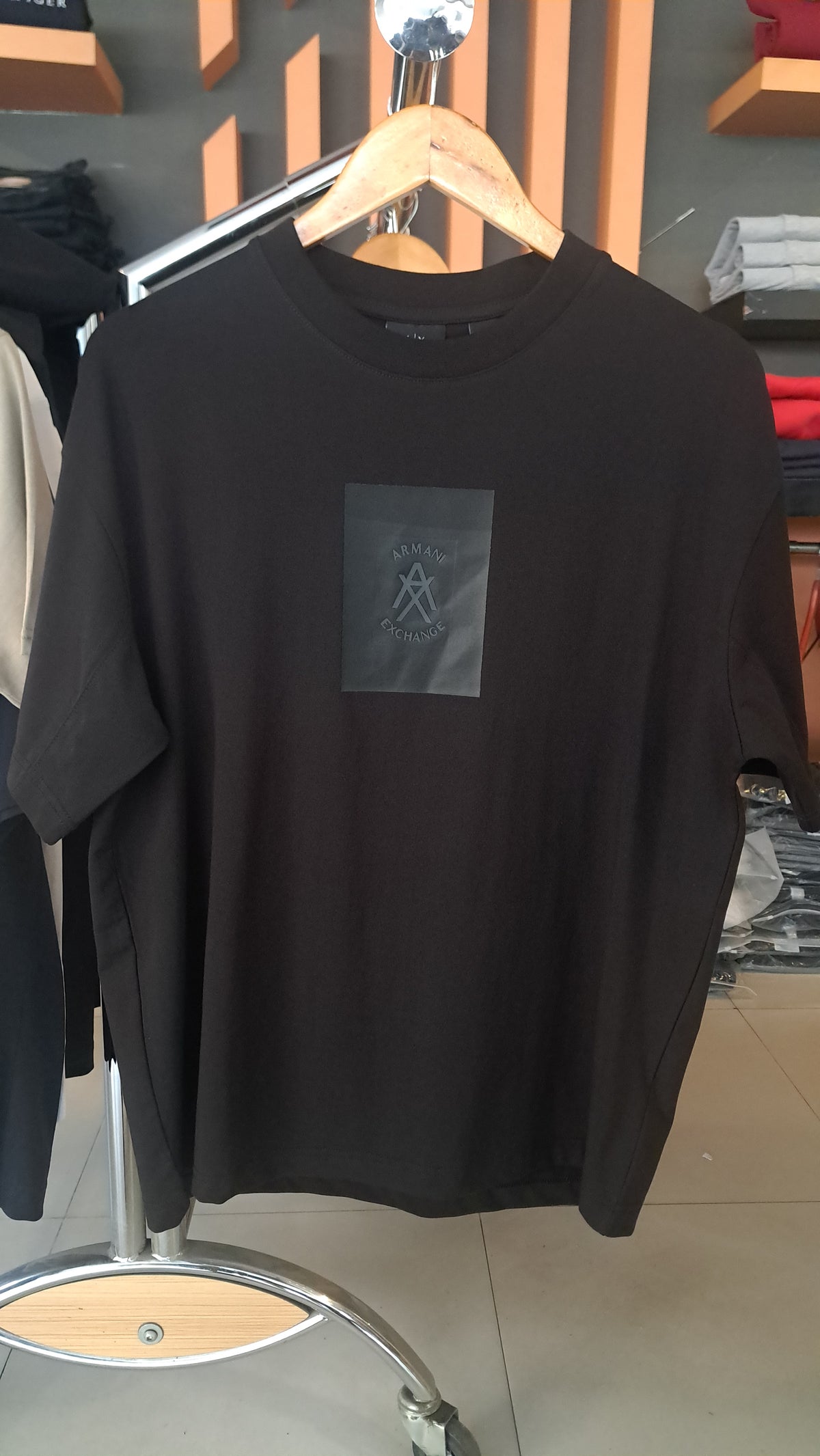 OverSized Tree Print T-Shirt (Black)