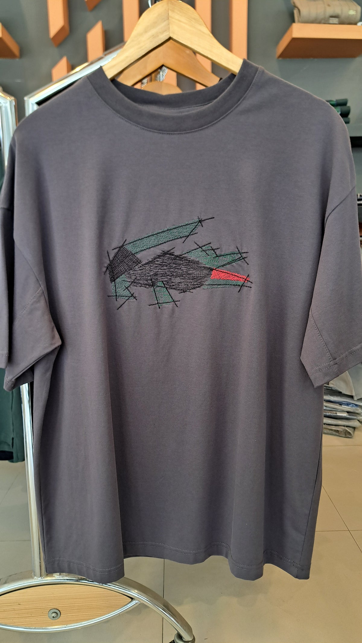 Over Sized Embroidered Logo T-Shirt
