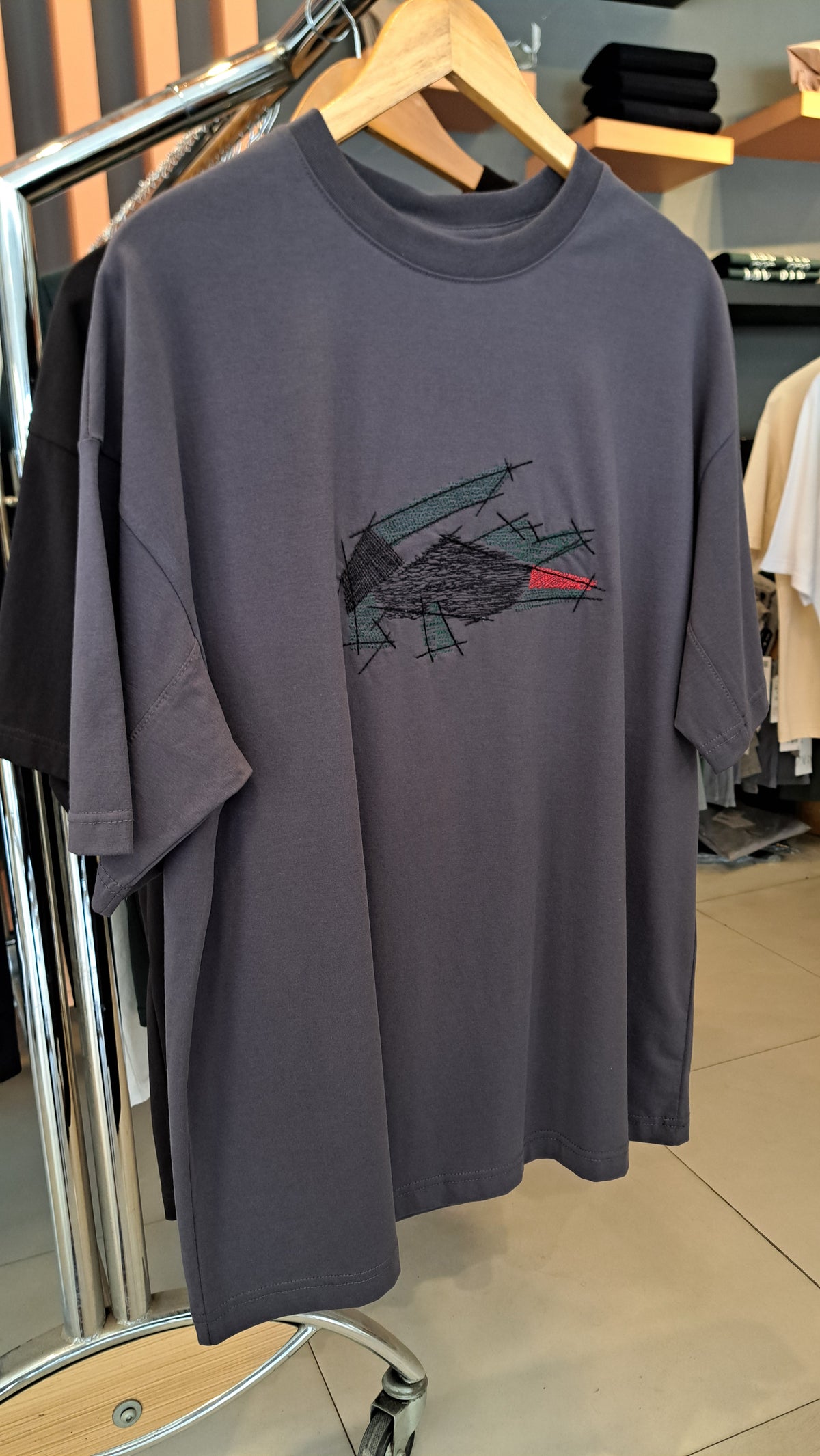 Over Sized Embroidered Logo T-Shirt