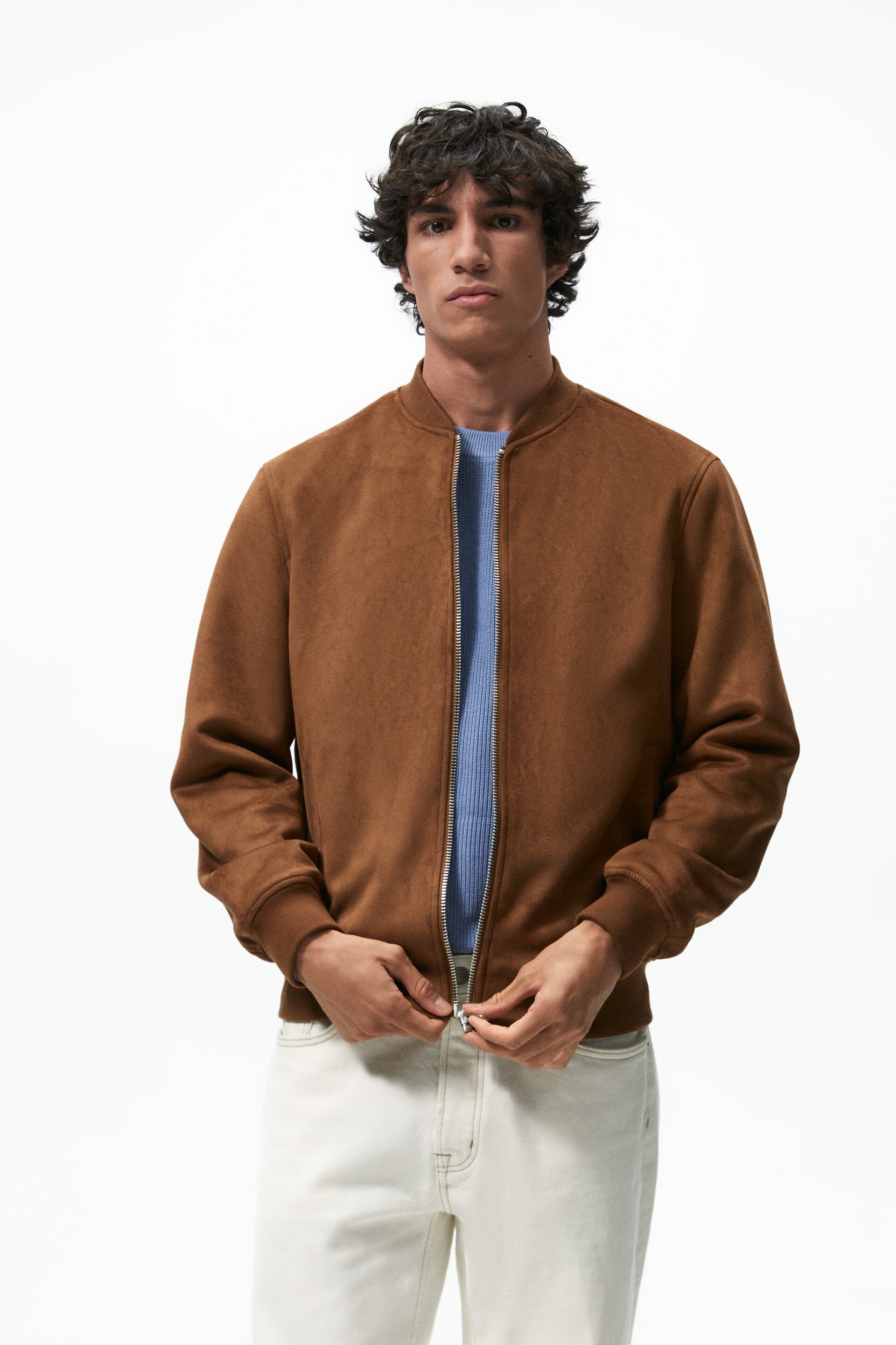 FAUX SUEDE bomber JACKET
