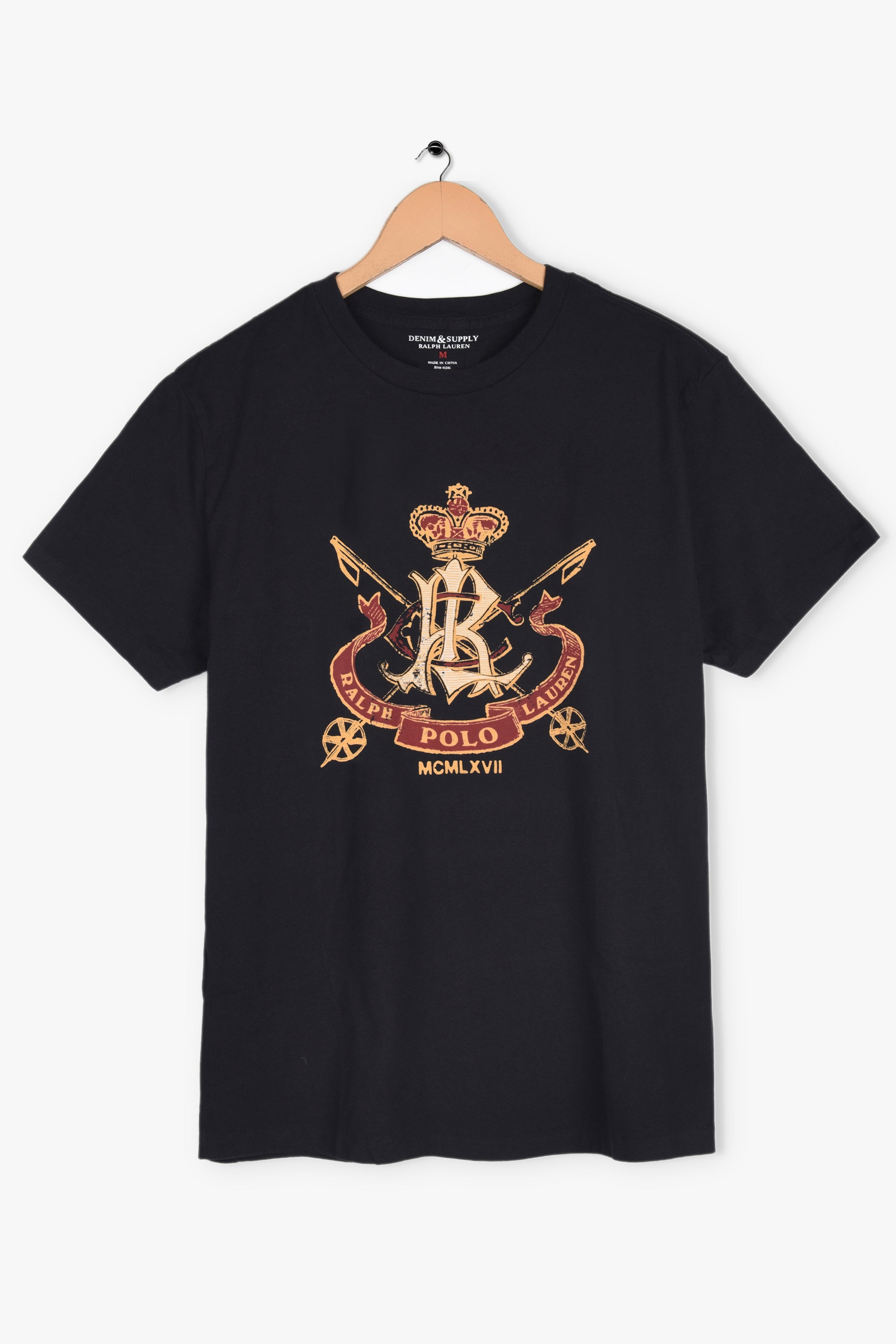 RALPH LAUREN COAT OF ARMS PRINT TEE - orangejeansco