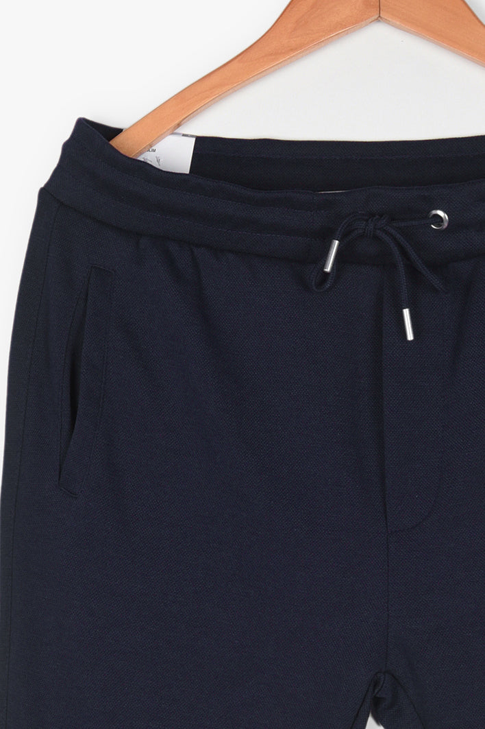 ZARA SLIM TEXTURED JOGGER PANTS (NAVY)