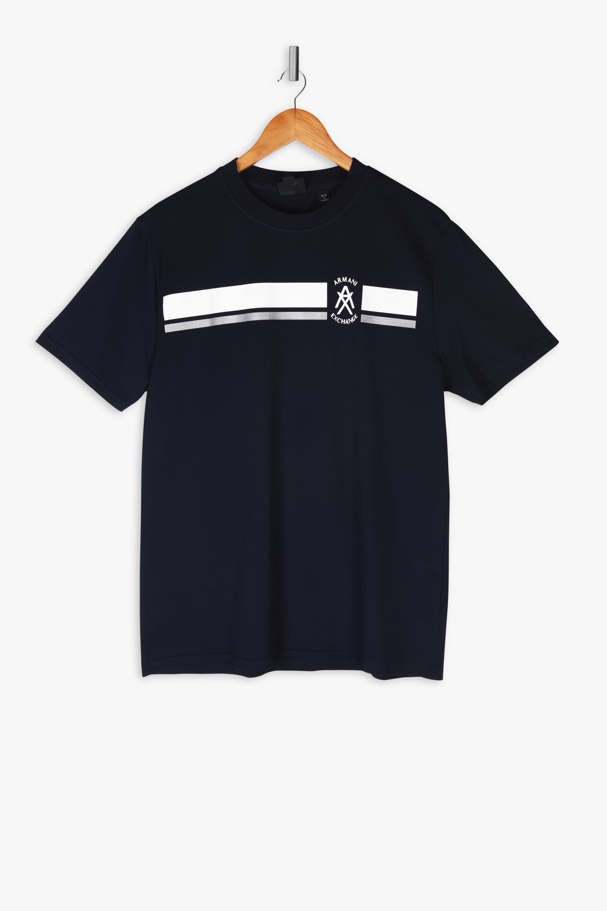 Striped Rubber Logo T-Shirt