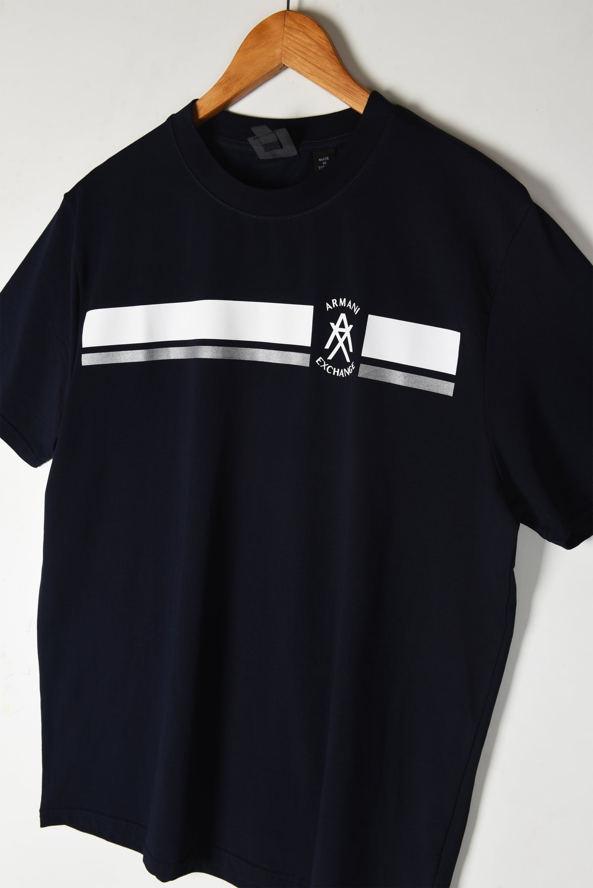Striped Rubber Logo T-Shirt
