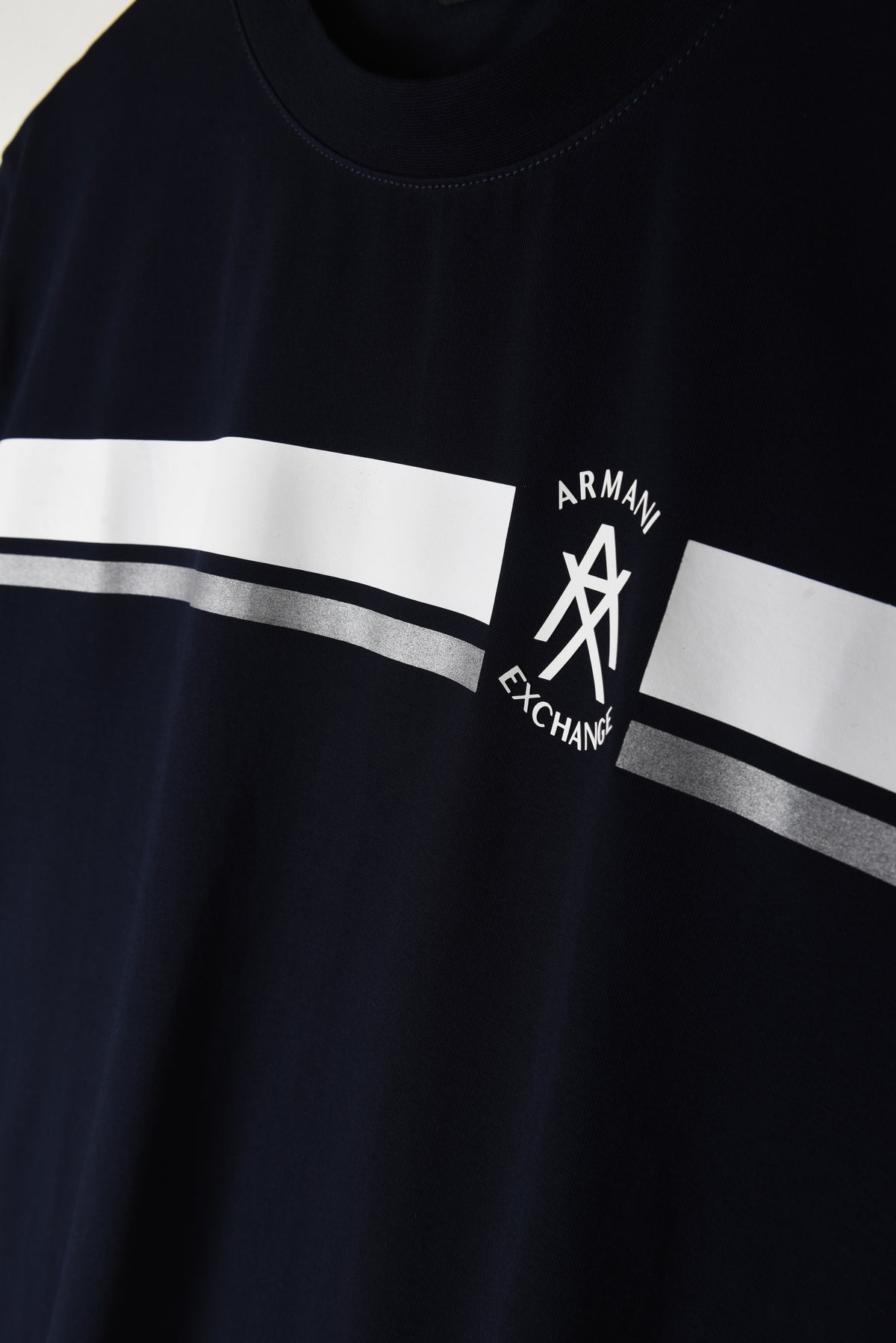 Striped Rubber Logo T-Shirt