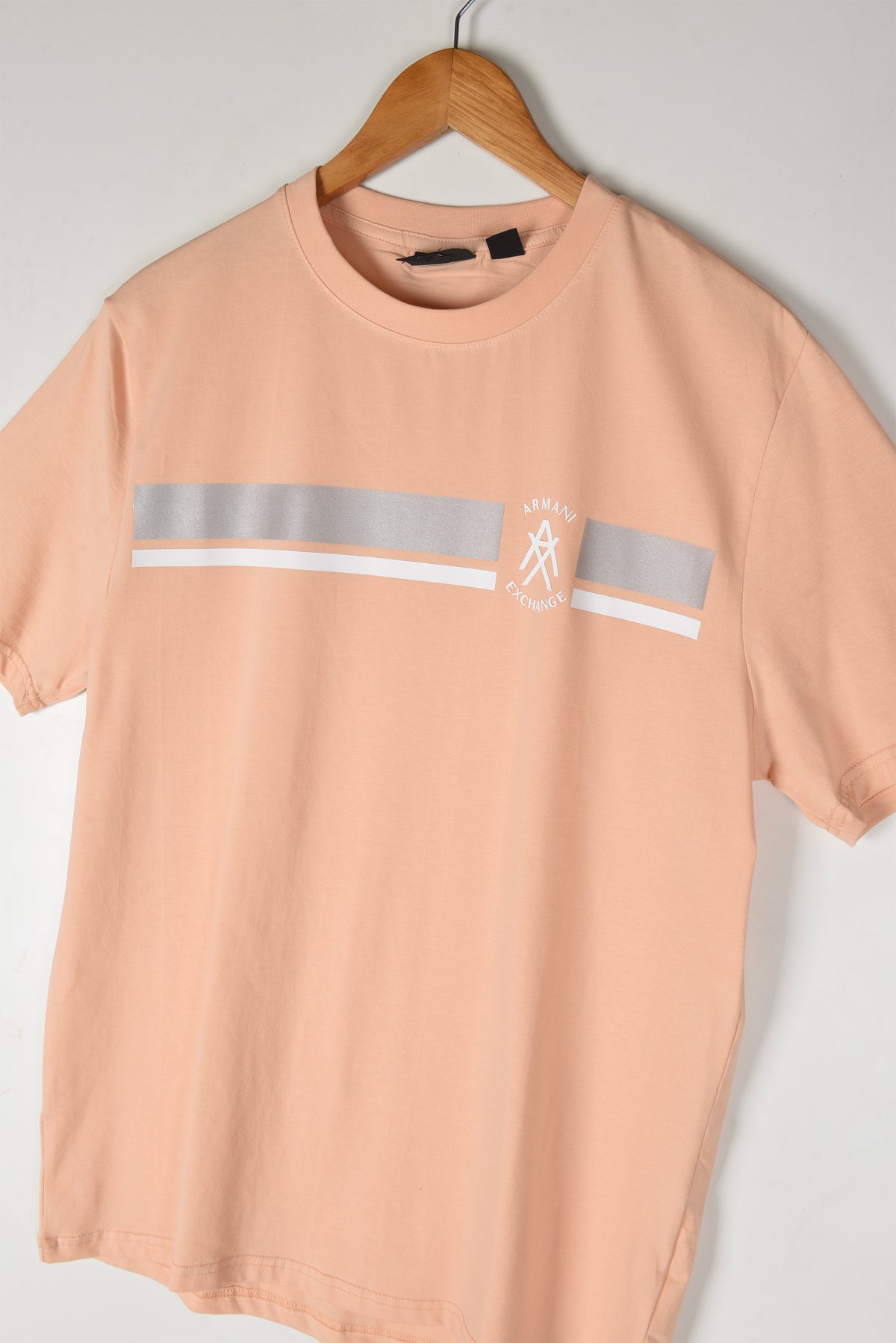 Striped Rubber Logo T-Shirt
