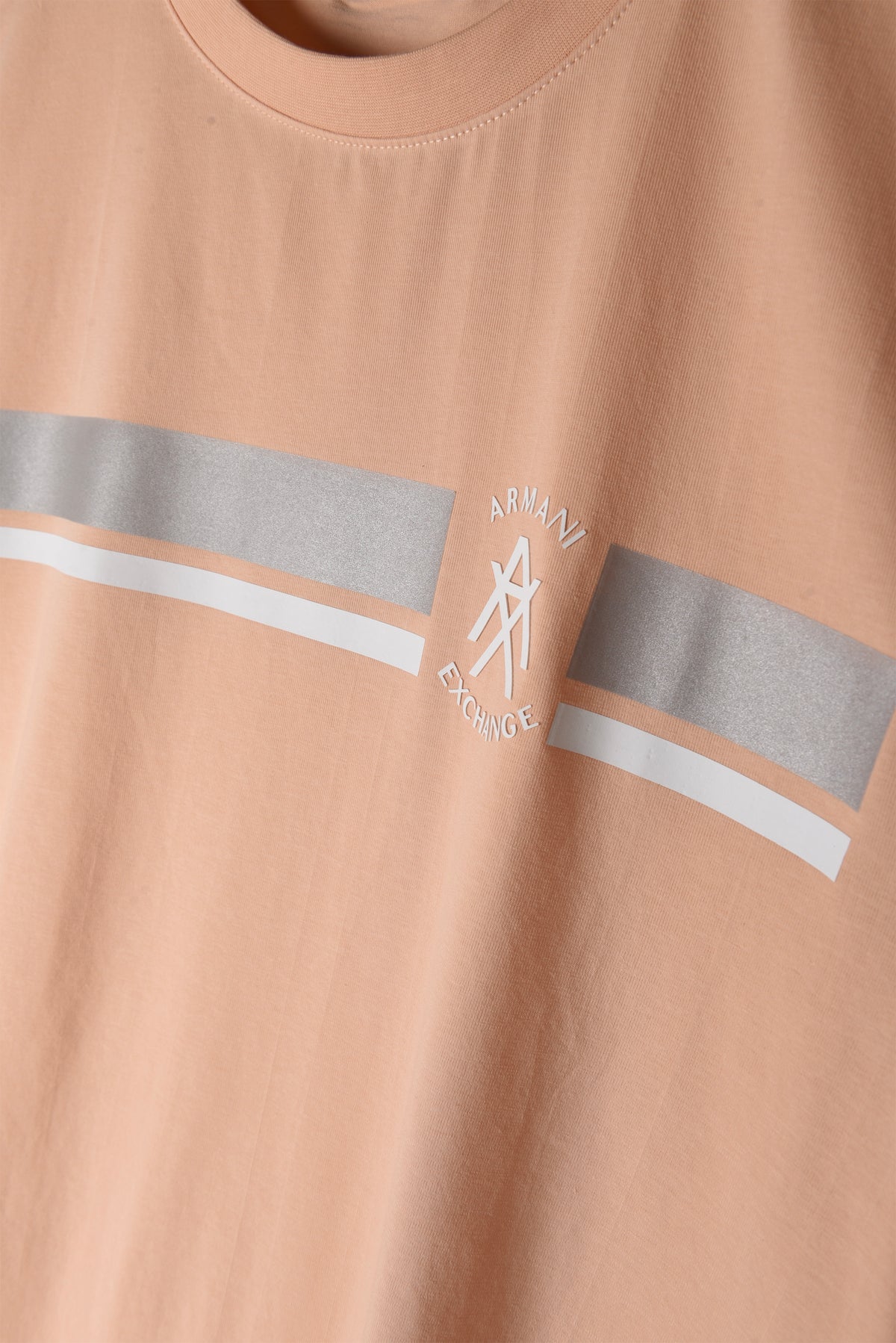 Striped Rubber Logo T-Shirt