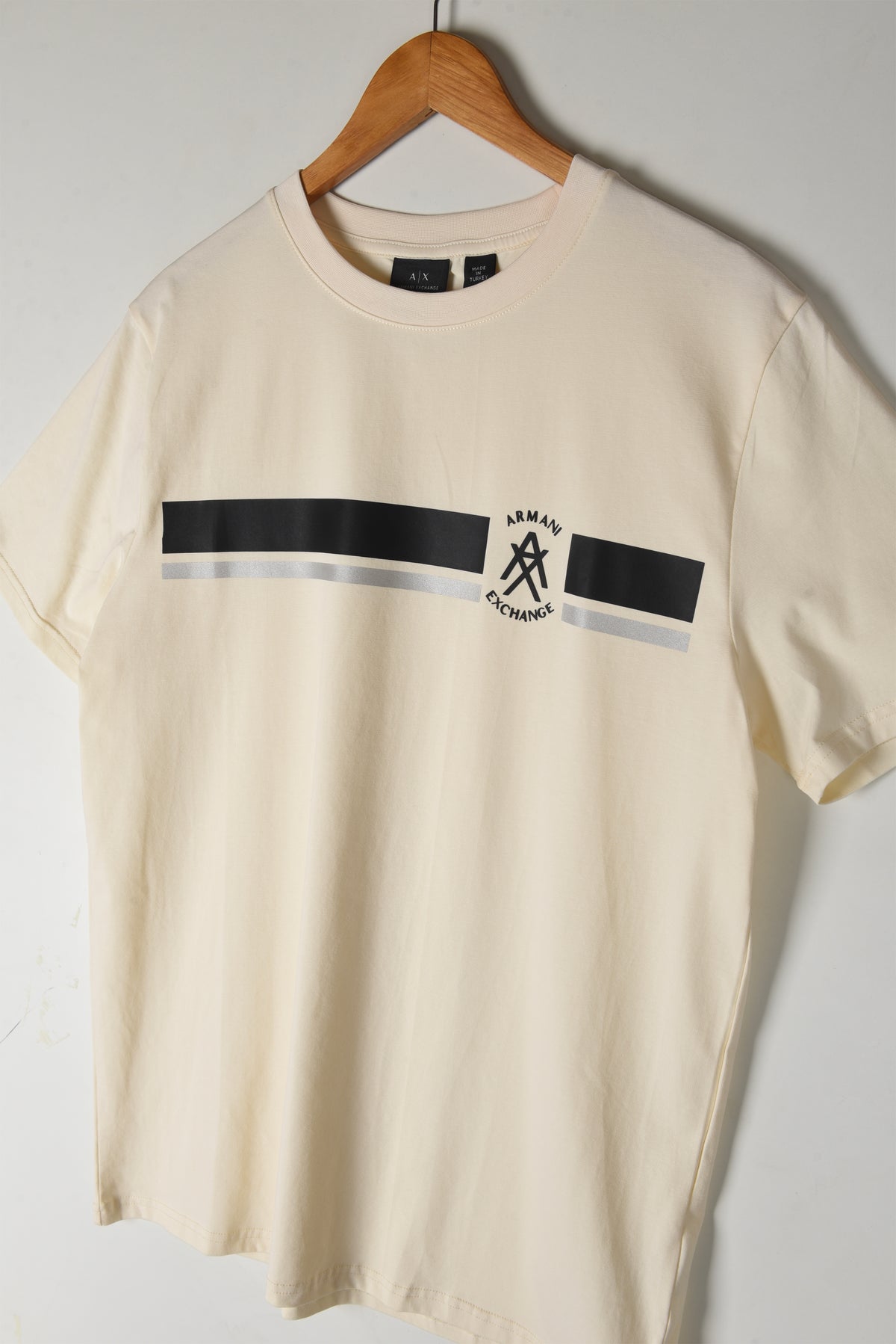 Striped Rubber Logo T-Shirt