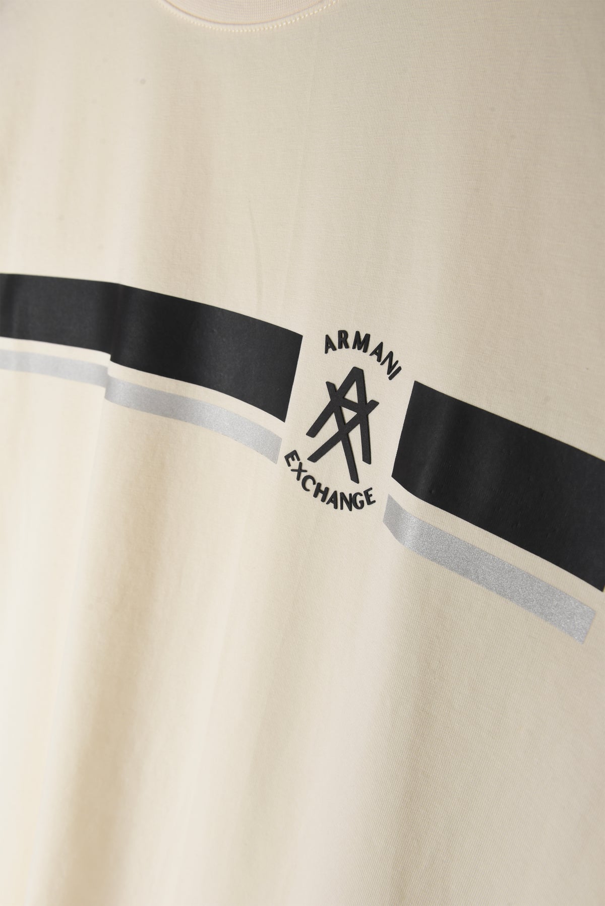 Striped Rubber Logo T-Shirt