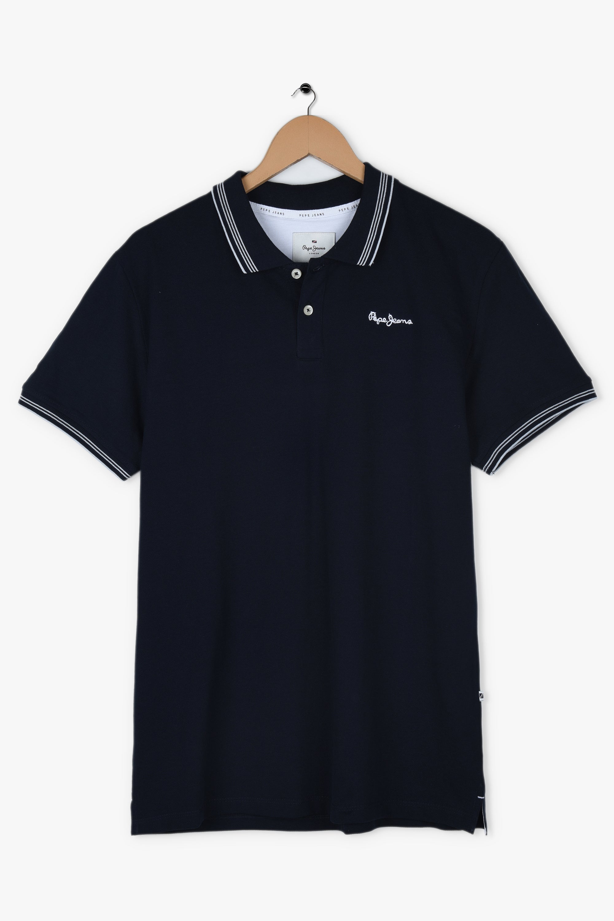 PEPE JEANS STRIPED COLLAR POLO SHIRT