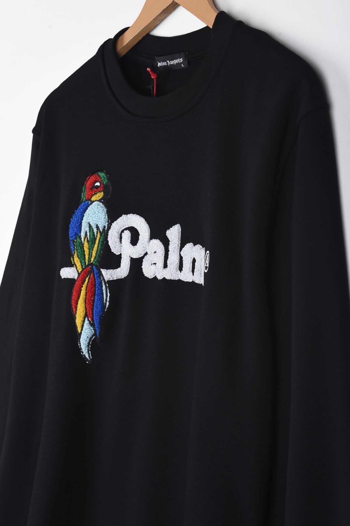 PALM ANGELS PARROT SWEATSHIRT IN BLACK