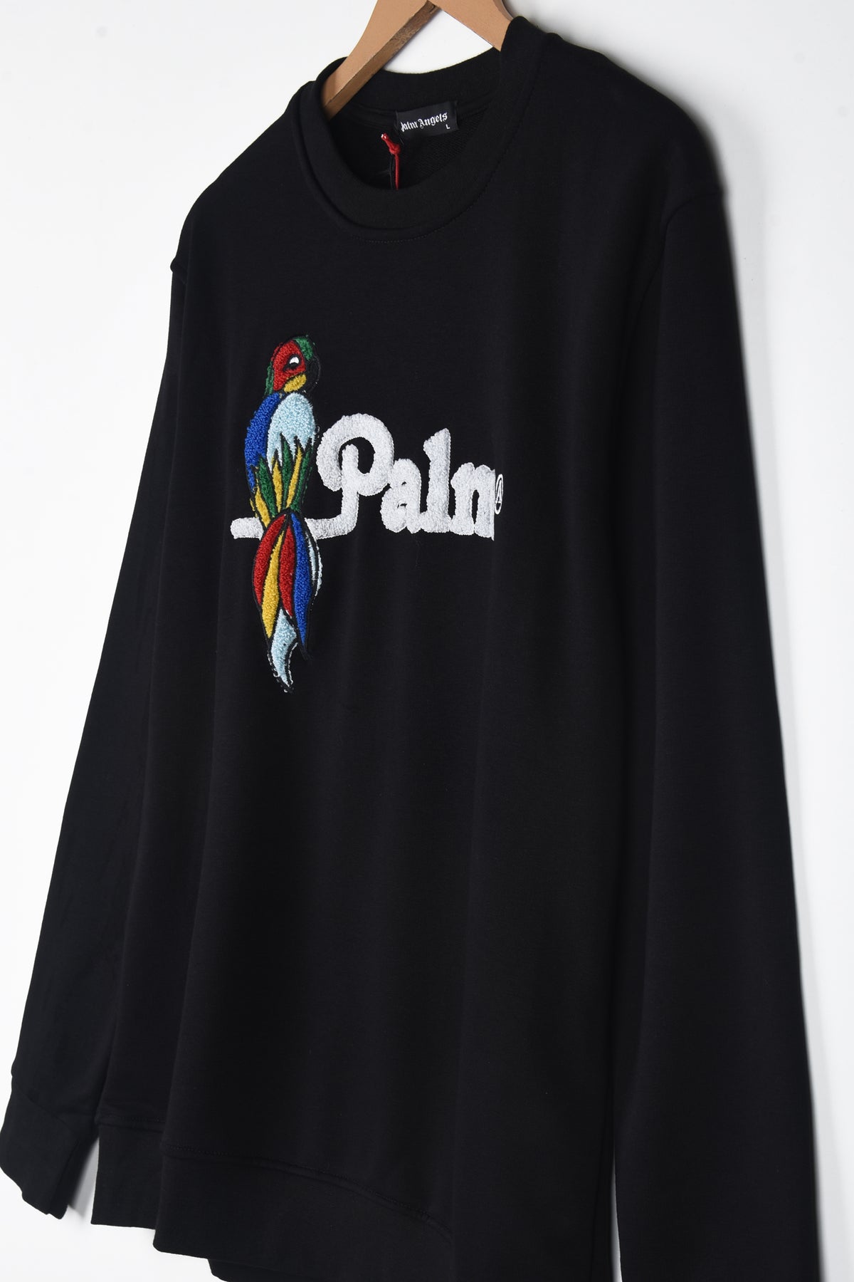 PALM ANGELS PARROT SWEATSHIRT IN BLACK