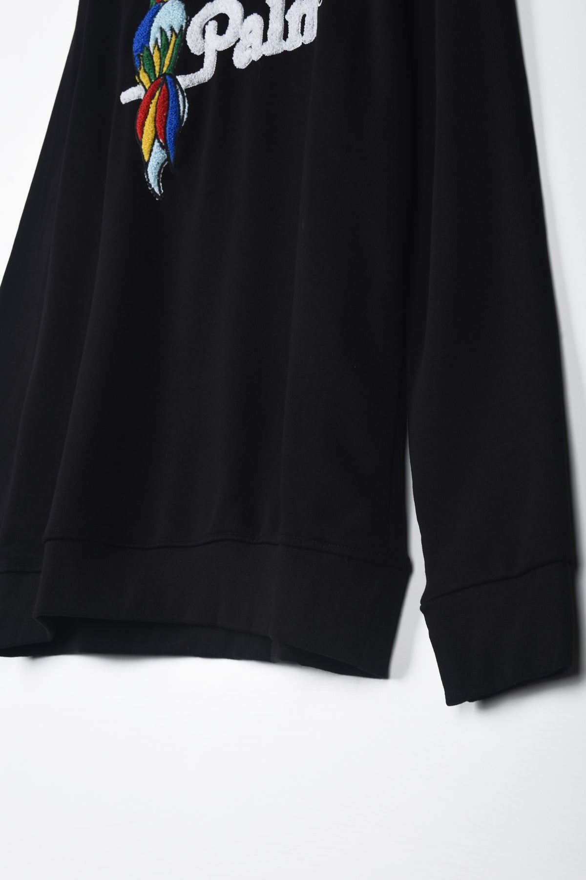 PALM ANGELS PARROT SWEATSHIRT IN BLACK