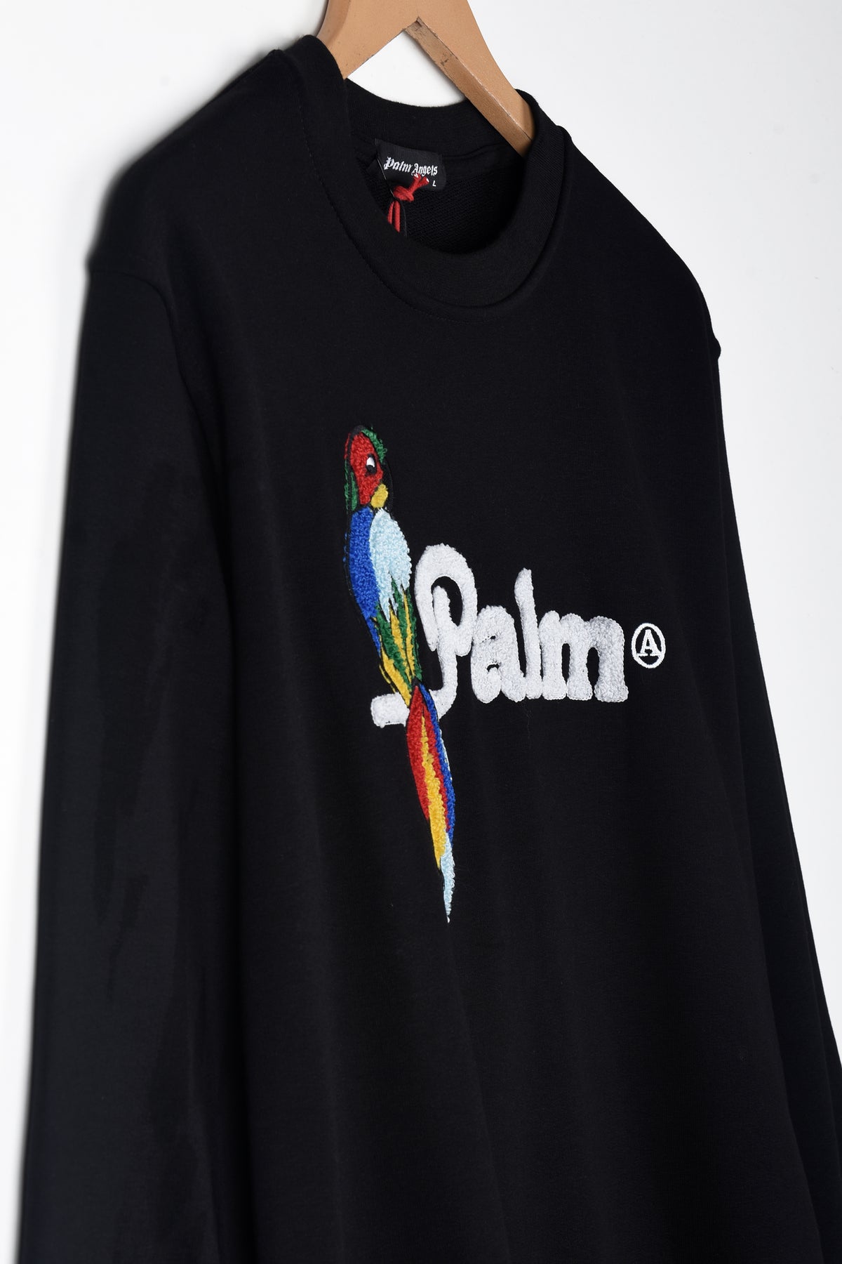 PALM ANGELS PARROT SWEATSHIRT IN BLACK