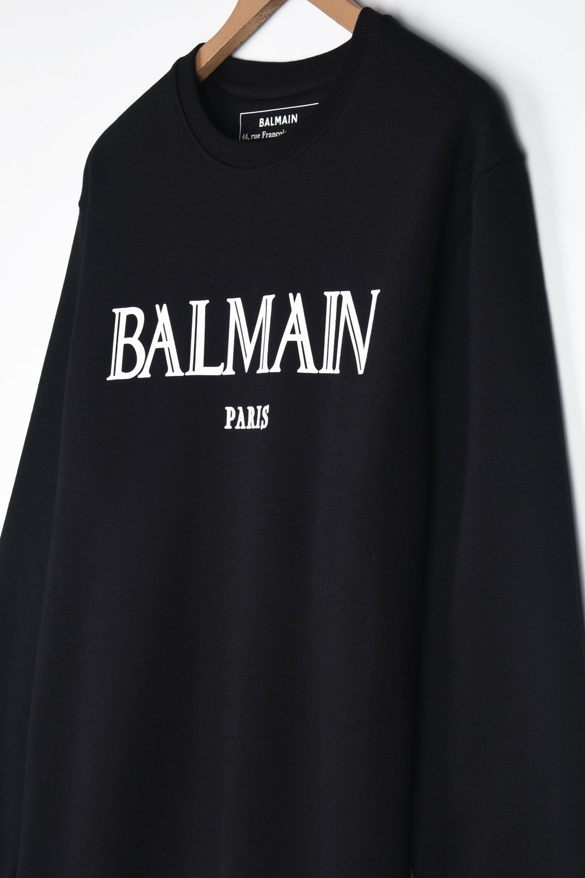 Sweatshirt With Rubber Roman Balmain Logo
