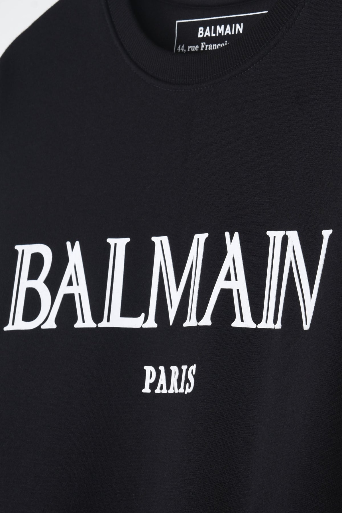 Sweatshirt With Rubber Roman Balmain Logo