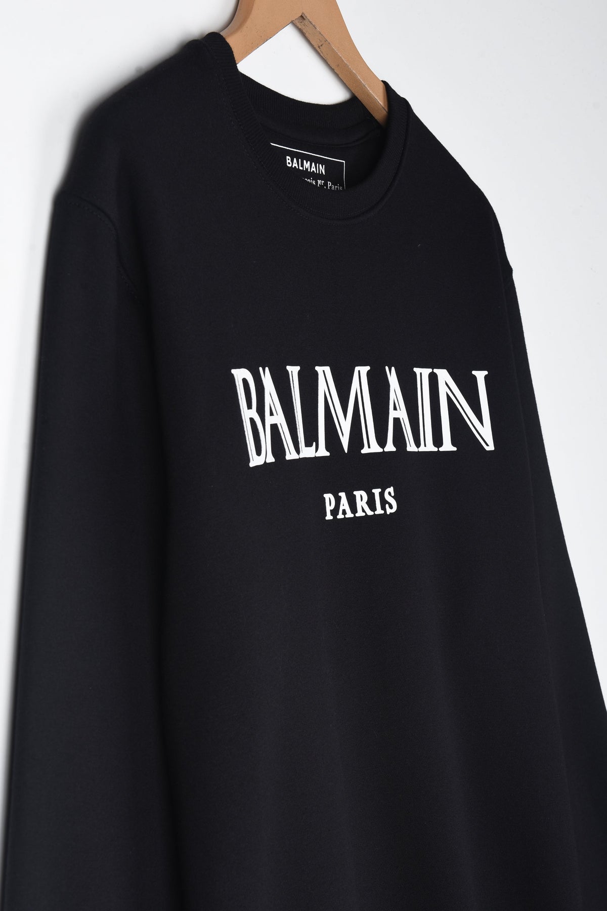 Sweatshirt With Rubber Roman Balmain Logo