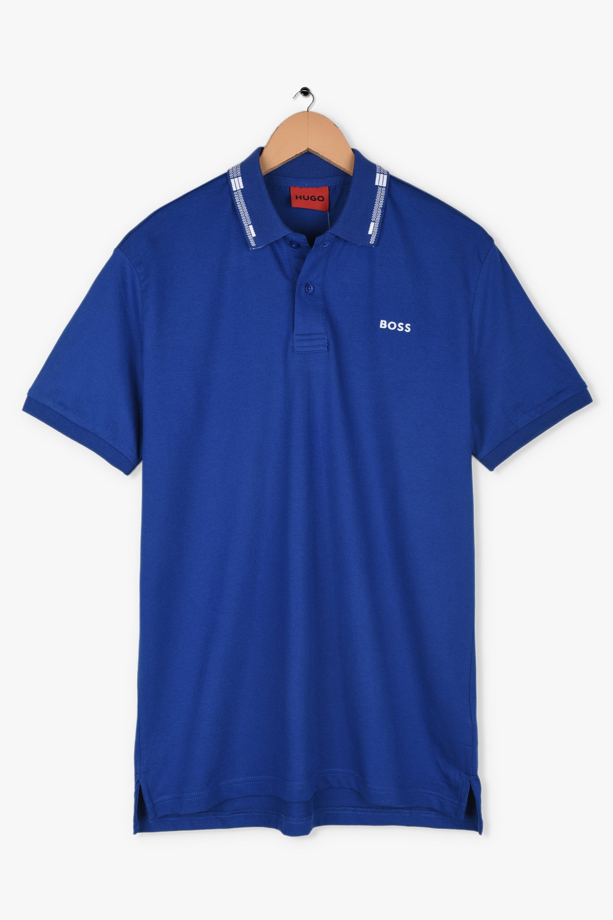 BOSS COTTON-PIQUÉ POLO SHIRT WITH CONTRAST LOGO
