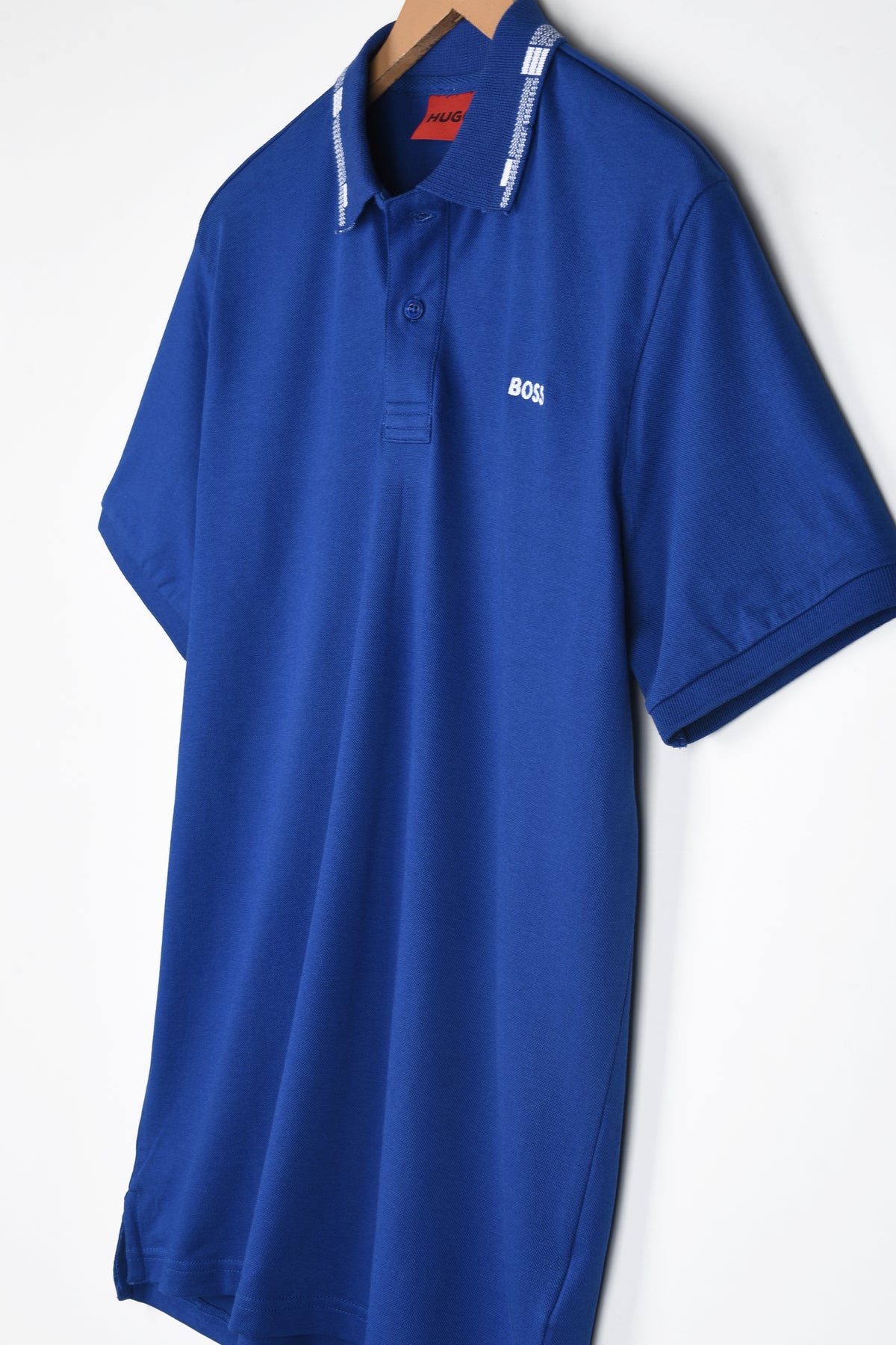 BOSS COTTON-PIQUÉ POLO SHIRT WITH CONTRAST LOGO