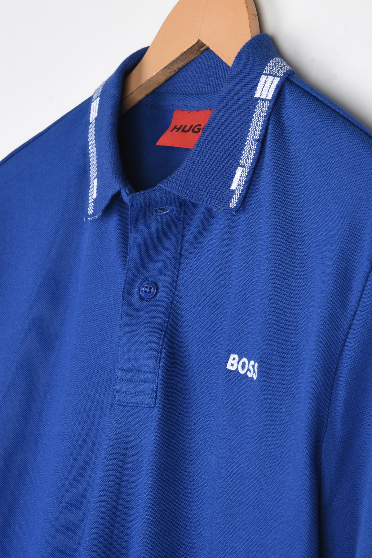 BOSS COTTON-PIQUÉ POLO SHIRT WITH CONTRAST LOGO