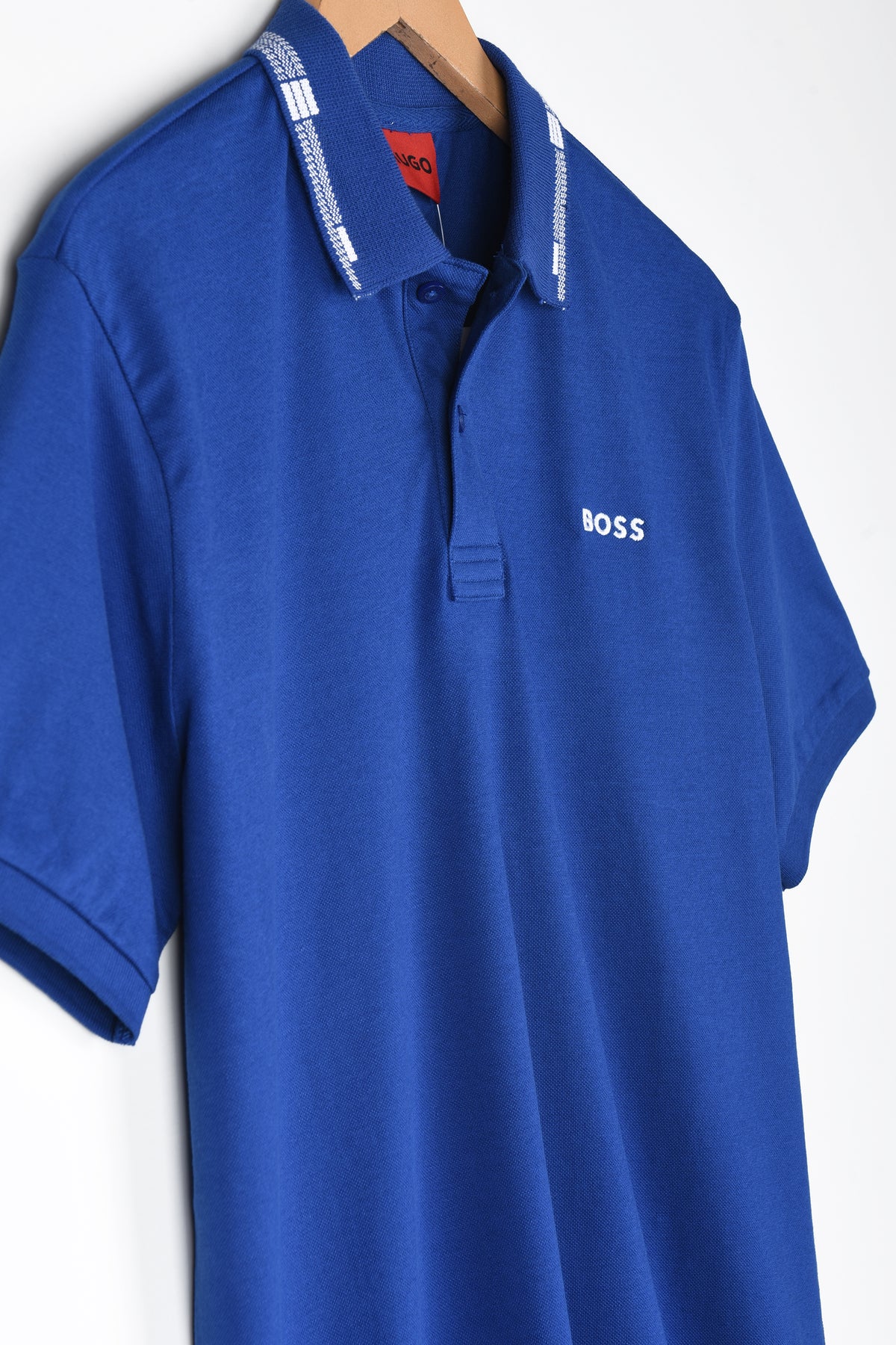 BOSS COTTON-PIQUÉ POLO SHIRT WITH CONTRAST LOGO