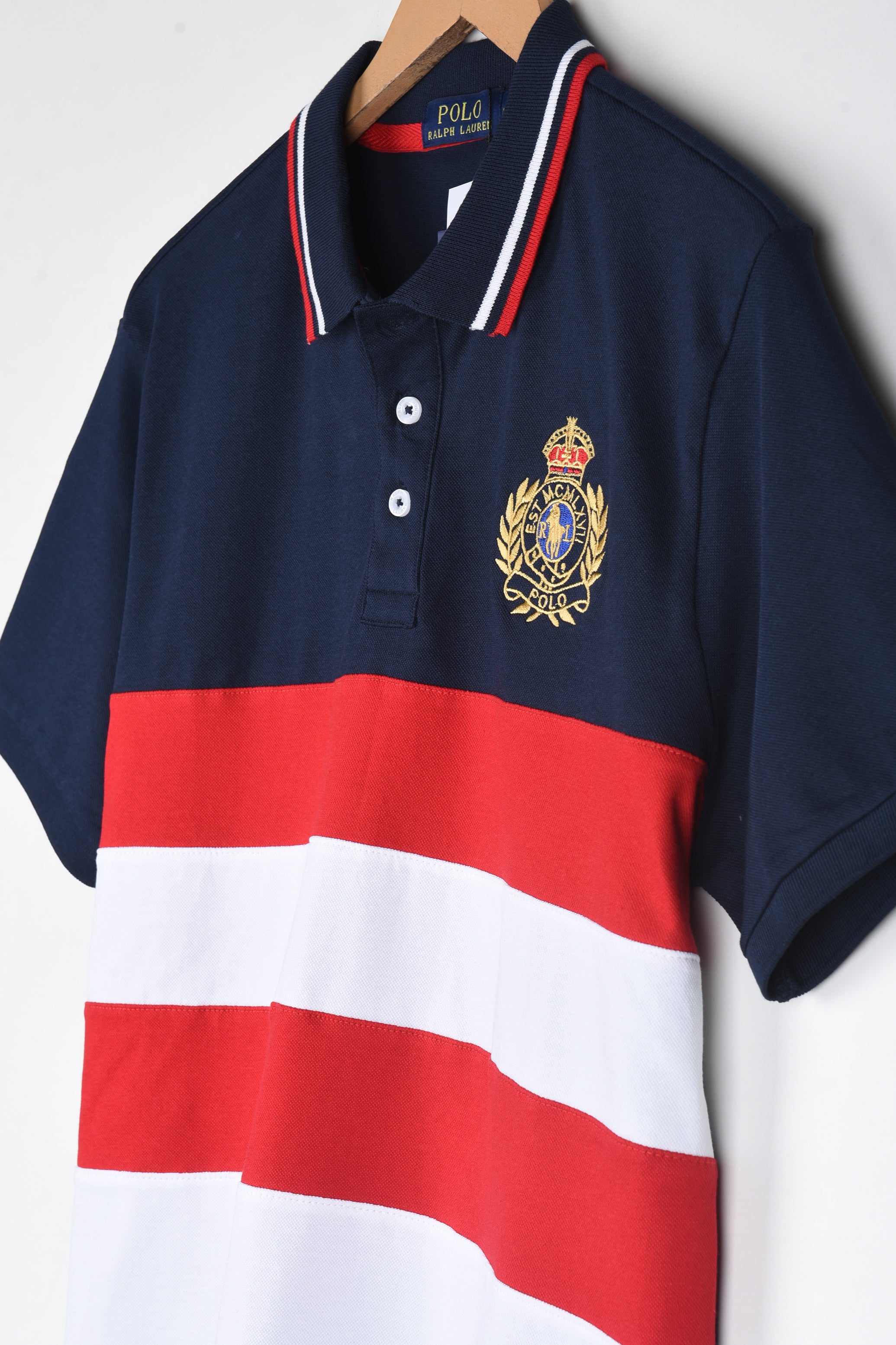 RALPH LAUREN COLOR BLOCK POLO SHIRT - orangejeansco RALPH LAUREN COLOR BLOCK POLO SHIRT - orangejeansco
