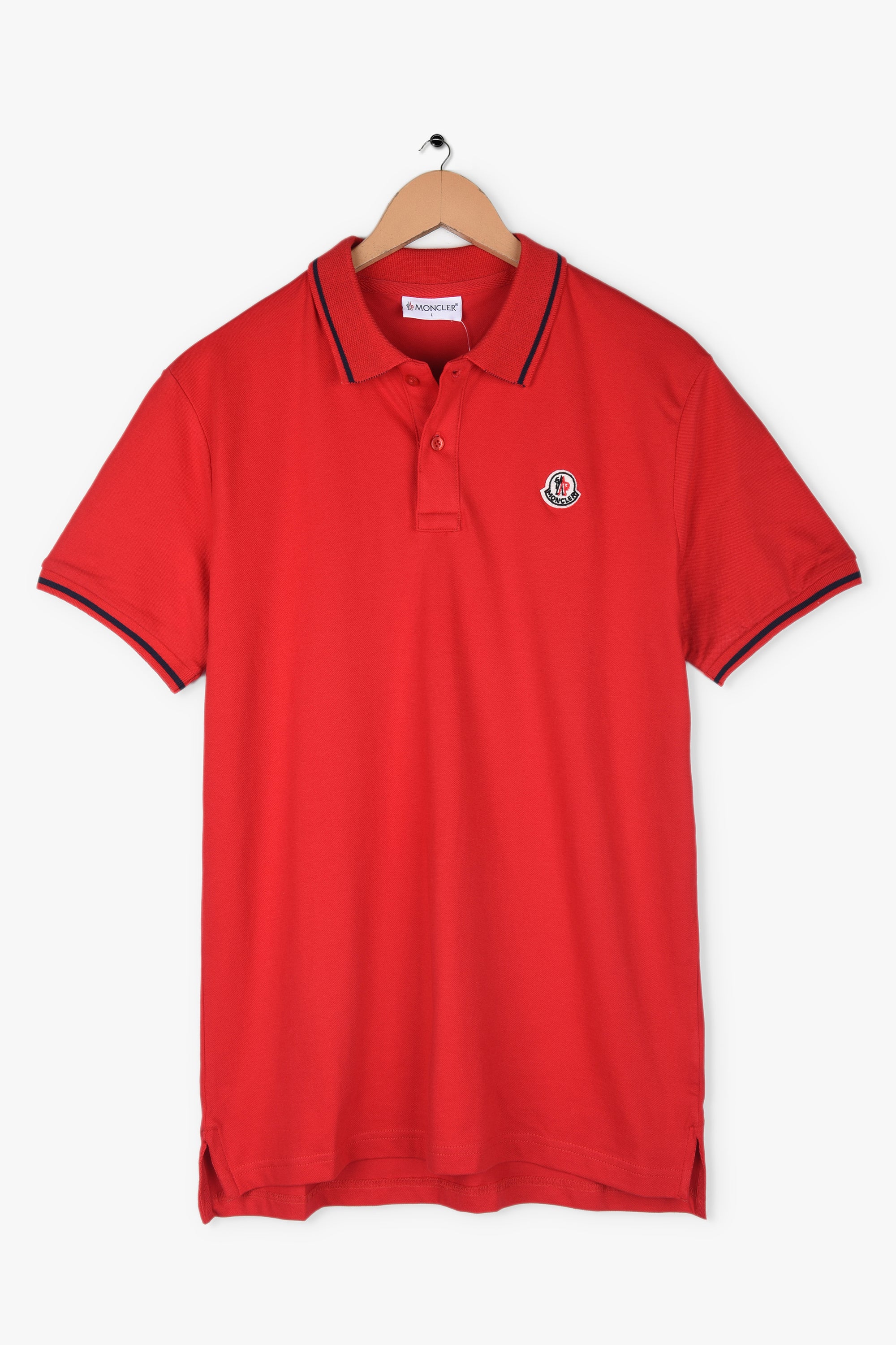 MONCLER TIPPED COLLAR POLO SHIRT