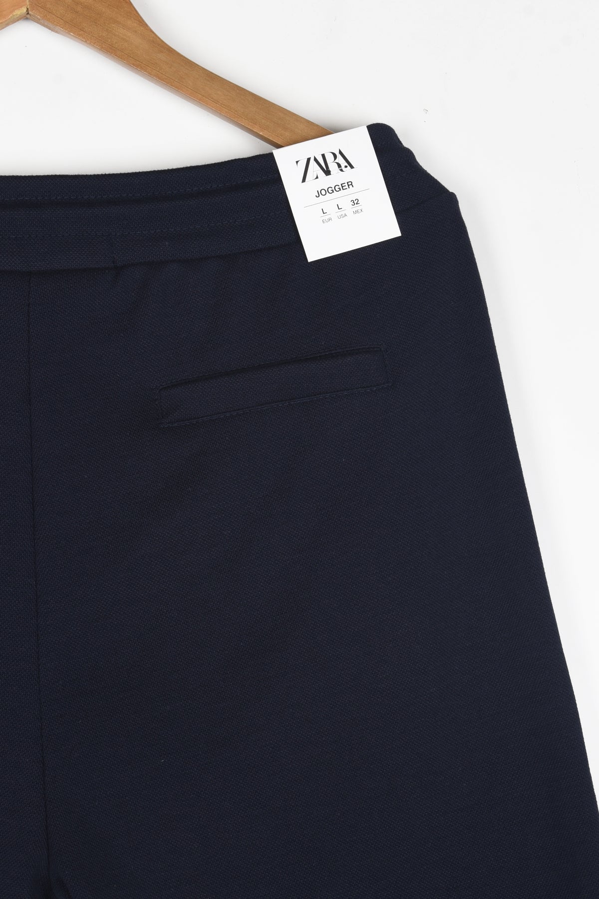ZARA SLIM TEXTURED JOGGER PANTS (NAVY)