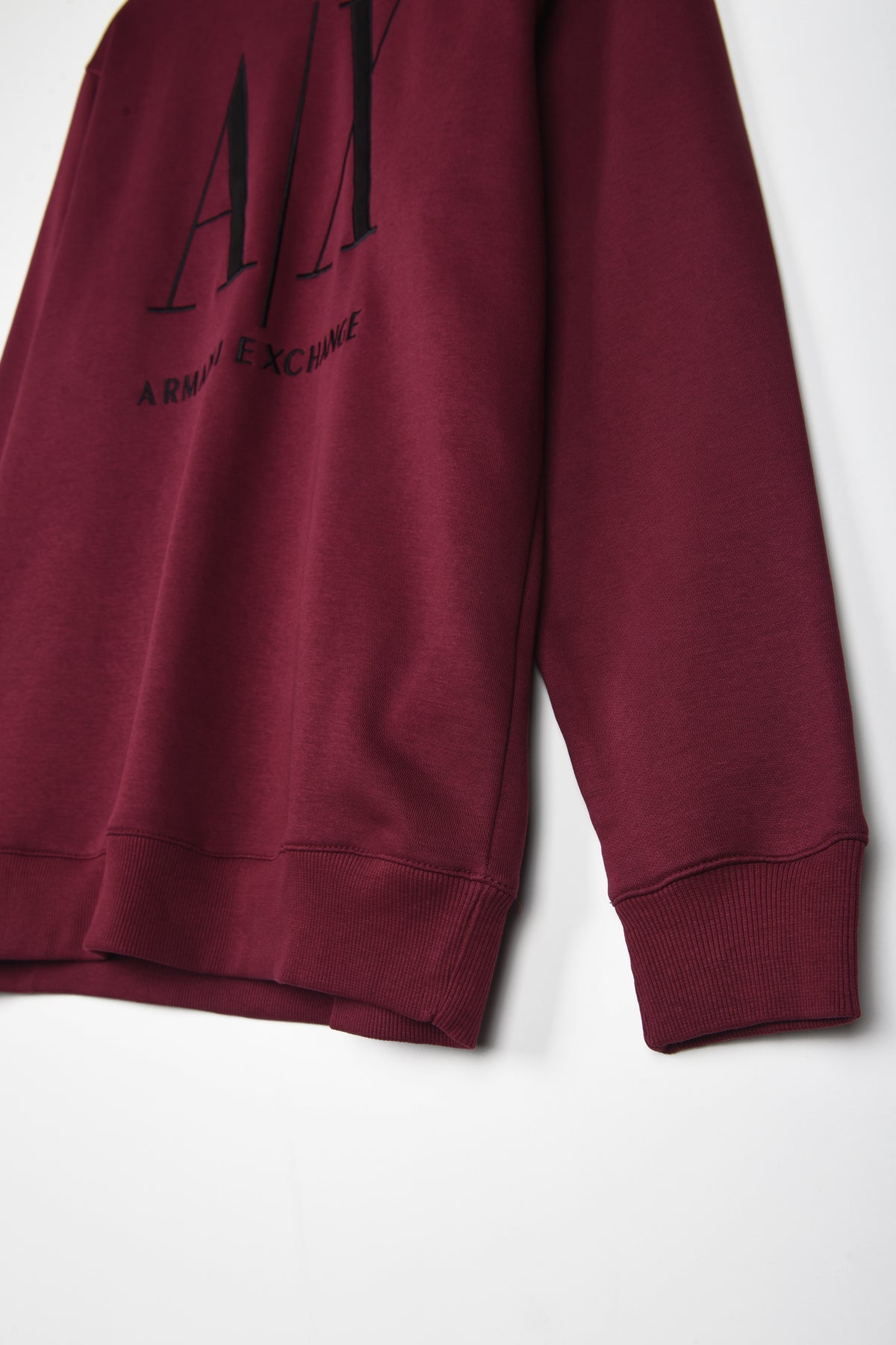 ARMANI ENLARGED EMBROIDERED LOGO SWEATSHIRT