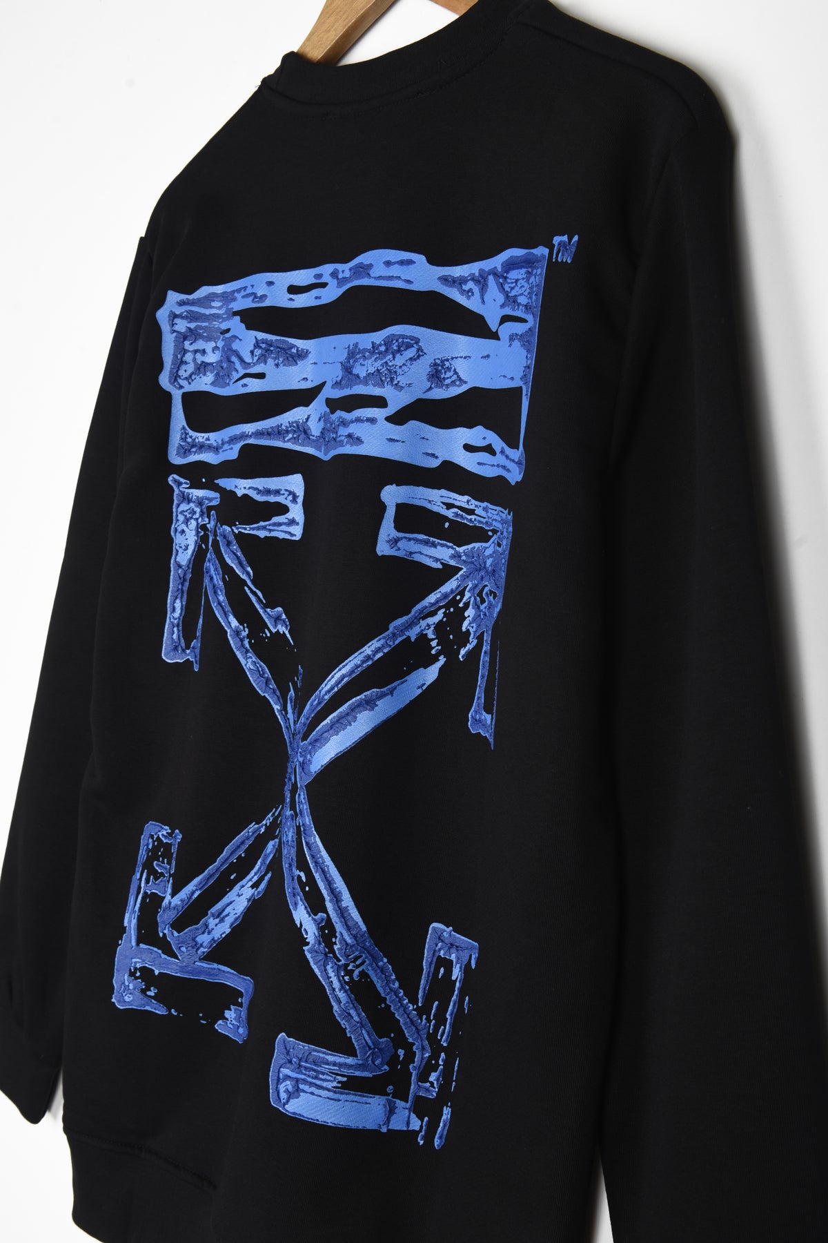 OFFWHITE RAISED PAINT LOGO SWEATSHIRT