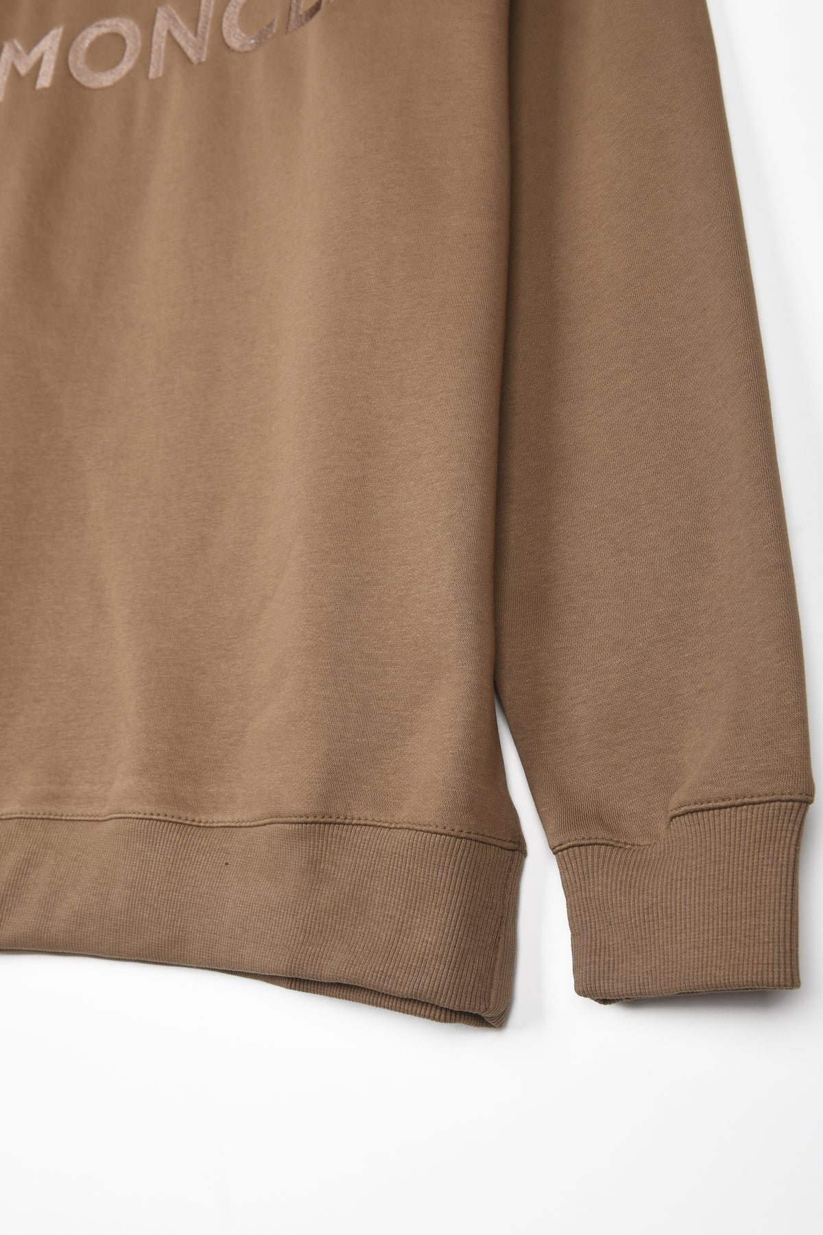 MONCLER EMBROIDERED LOGO FLEECE SWEATSHIRT