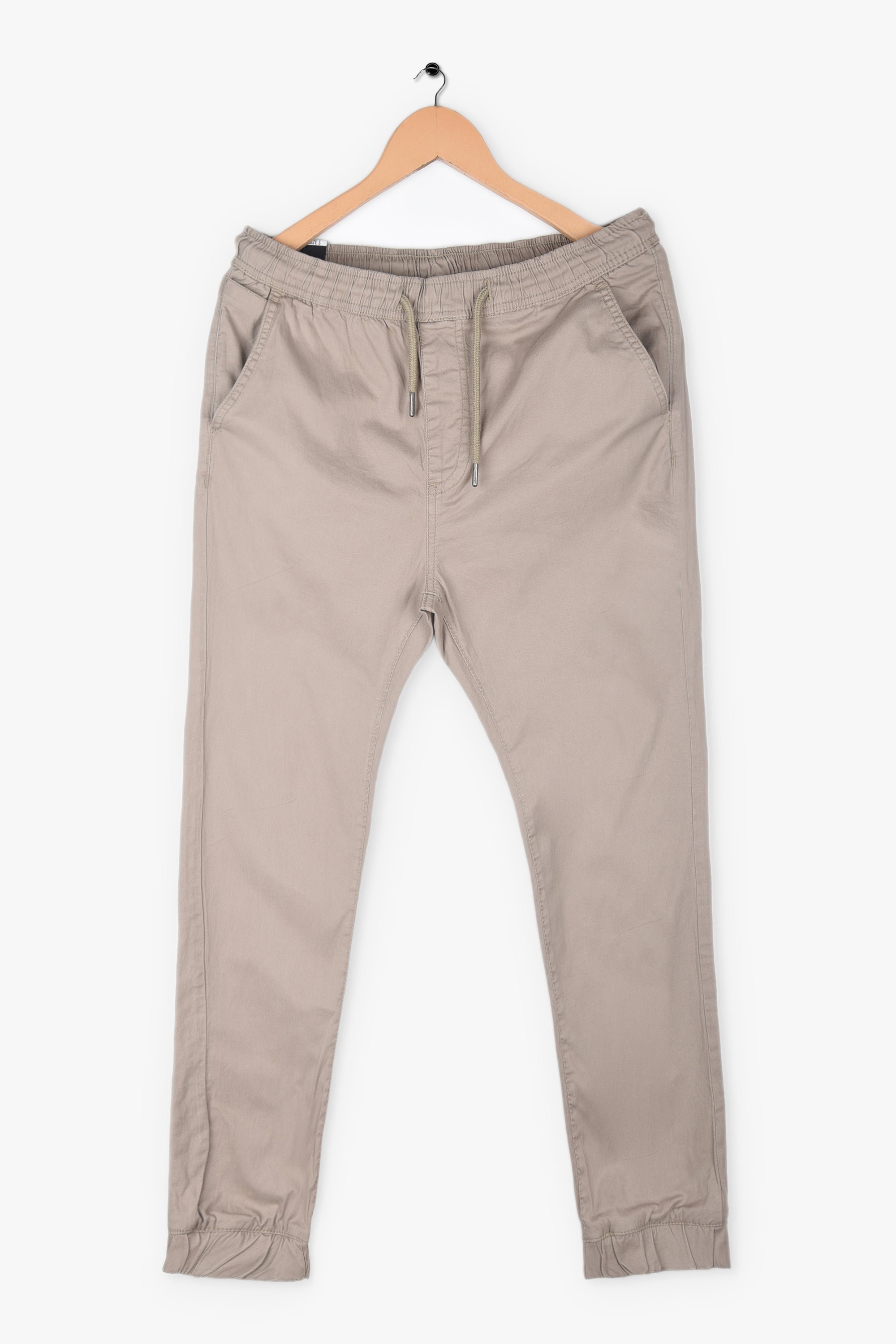 CUFFED HEMS Hunter Cotton Jogger Pants IN KHAKI
