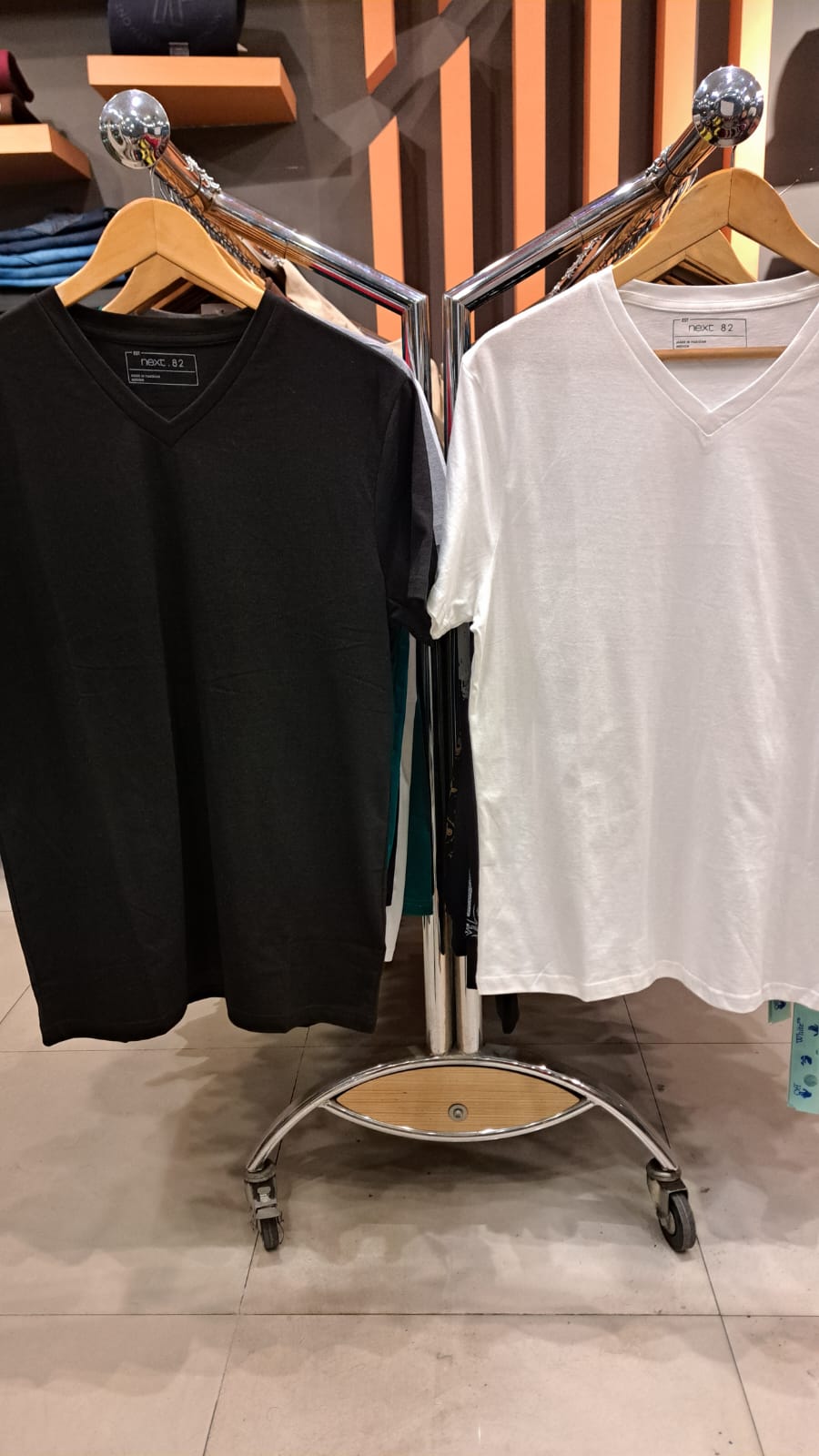 NEXT V NECK SOFT TEEs (Pair of Black &amp; Whtie)