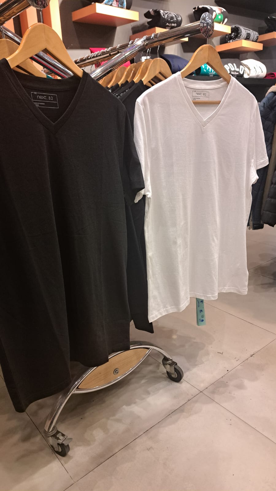 NEXT V NECK SOFT TEEs (Pair of Black &amp; Whtie)